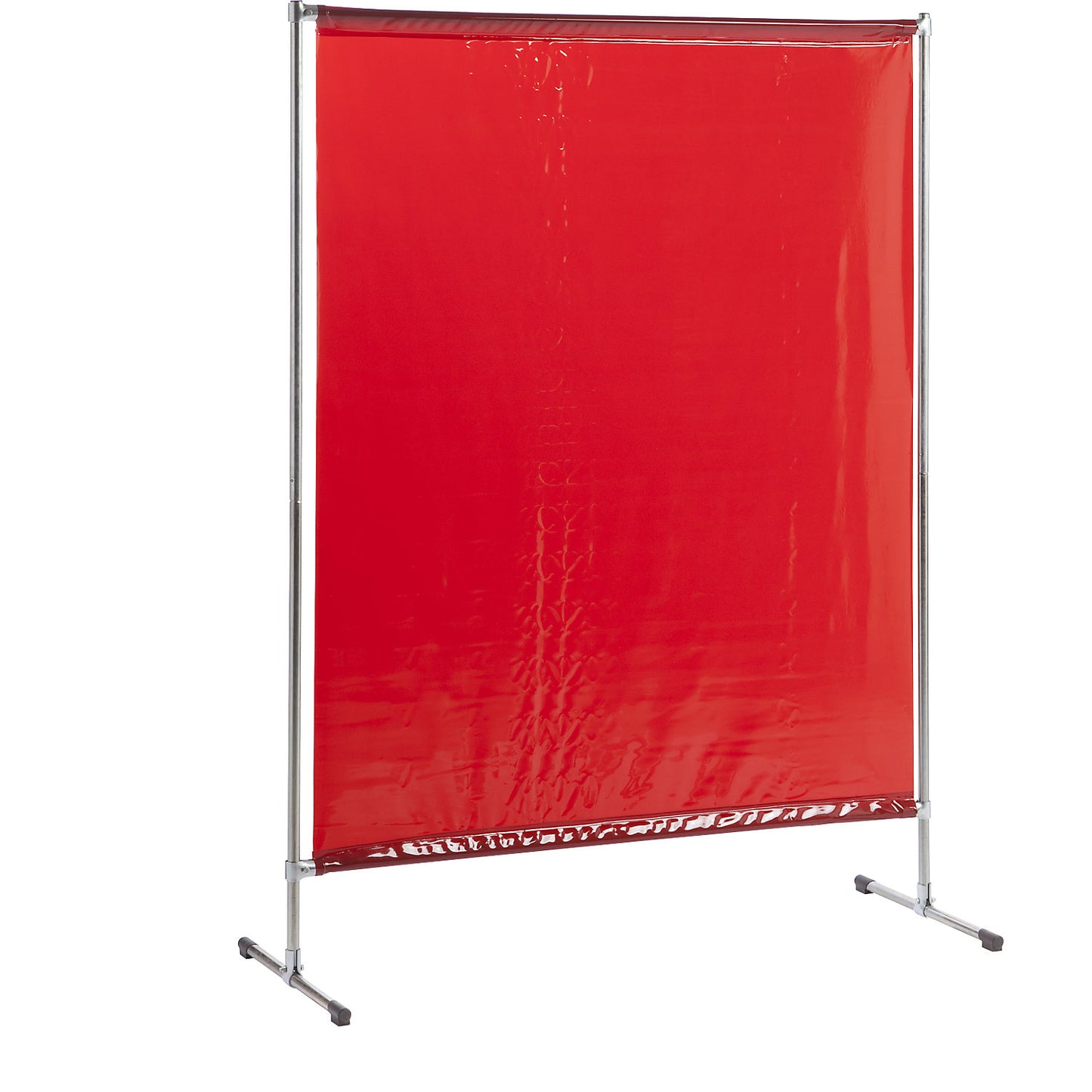 BASIC welder's screen, mobile, WxH 1400 x 2000 mm, with ISO standard, red.