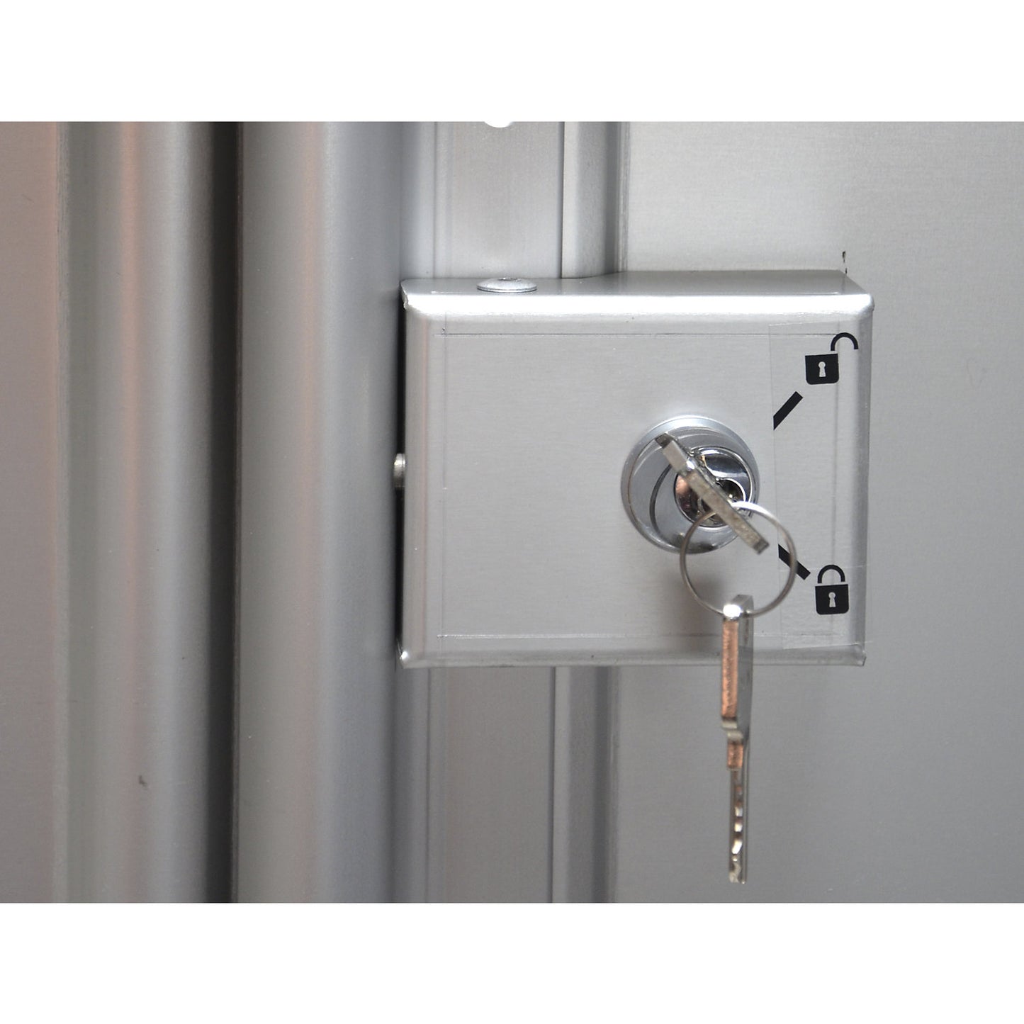 Cylinder lock, common key, incl. 2 keys.