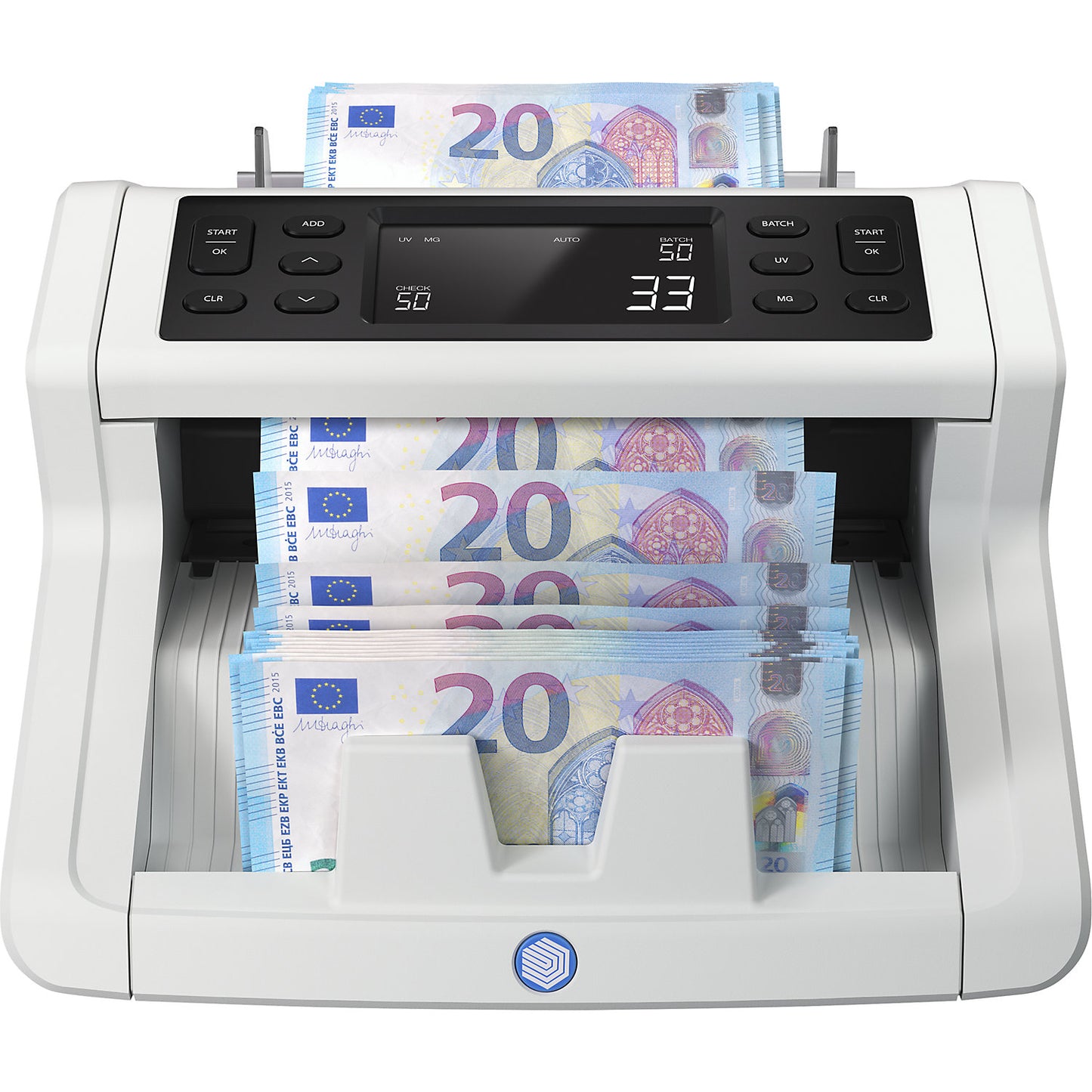 Counting machine for sorted counting, SAFESCAN 2250, threefold forgery detection.