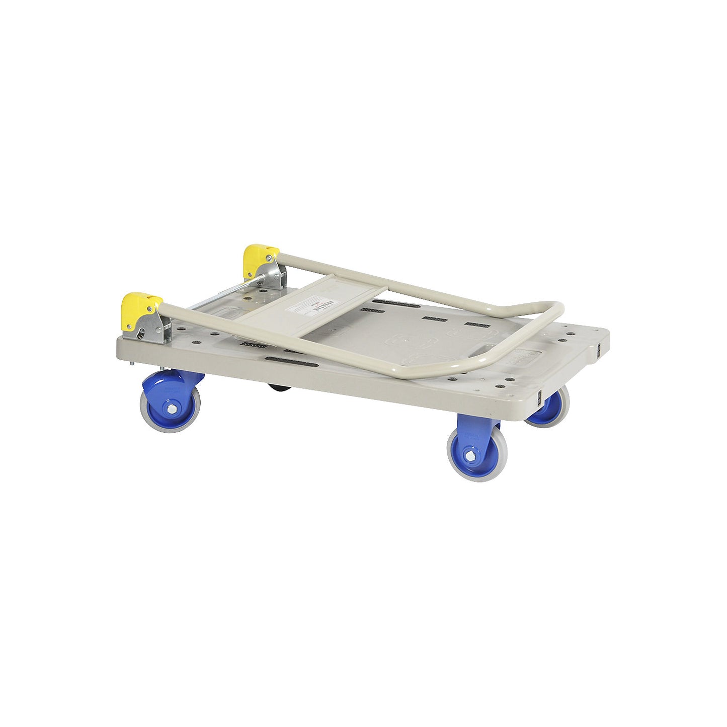 Platform truck, plastic, with folding push handle, LxW 900 x 600 mm.