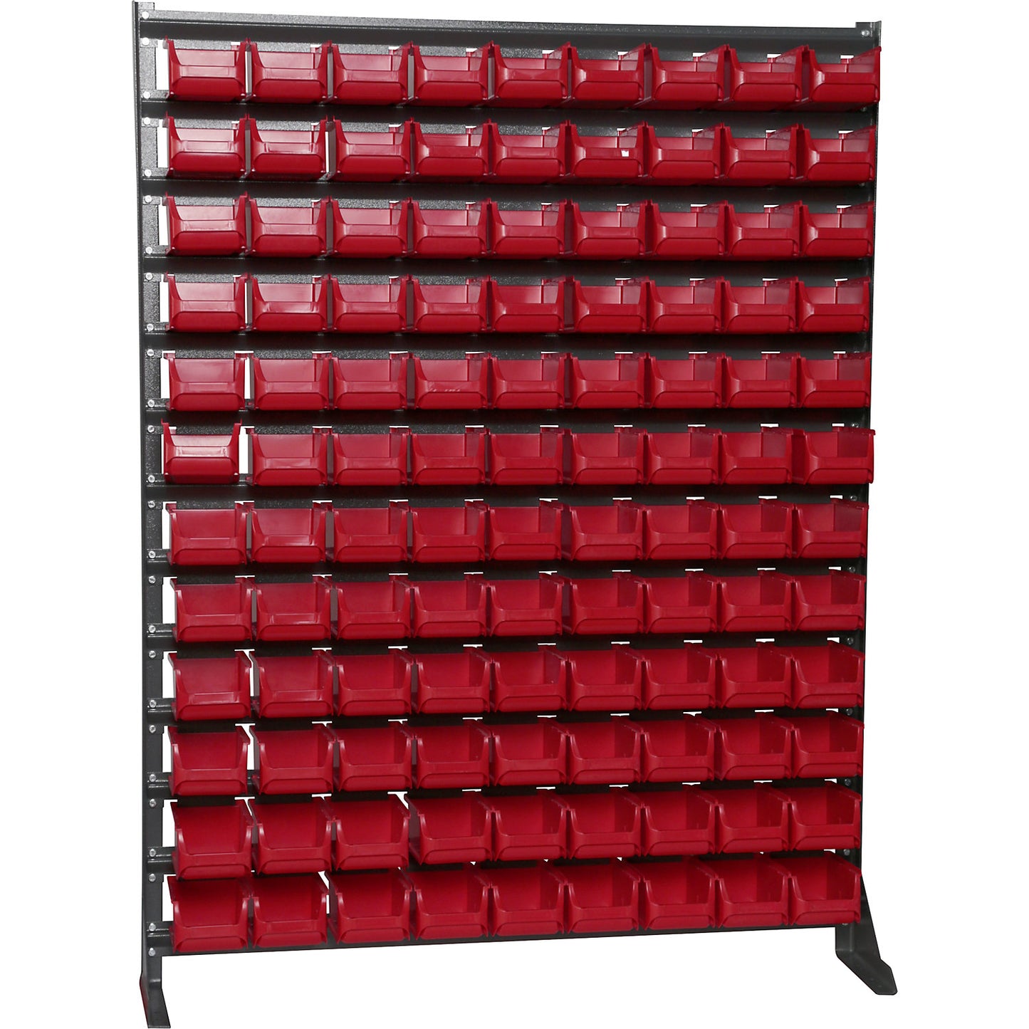 Small parts shelf unit, width 1020 mm, with open fronted storage bins, HxD 1320 x 200 mm.