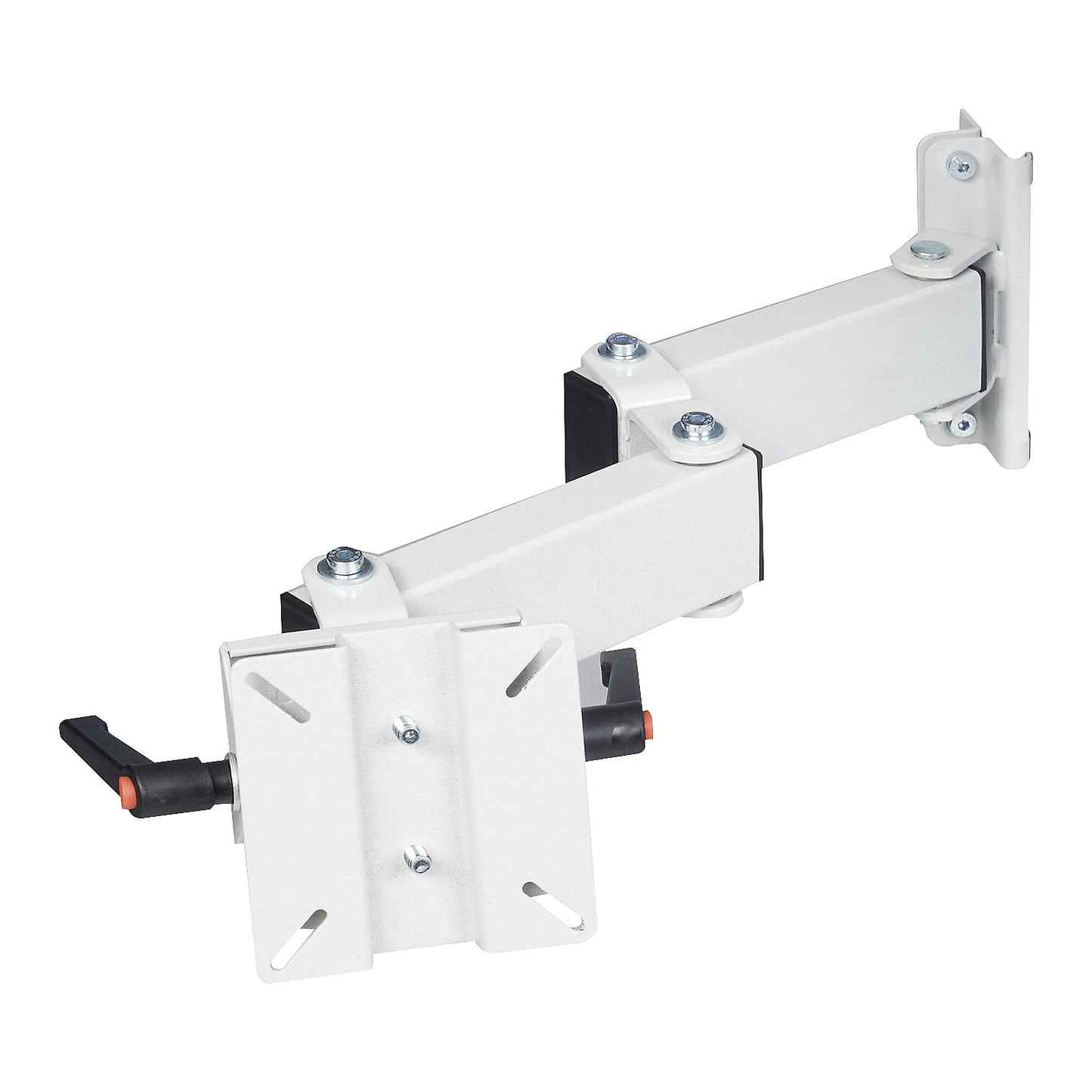 TFT monitor bracket, with swivel arm, light grey.
