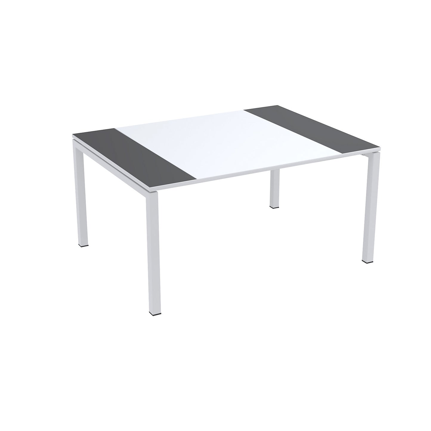 easyDesk® conference table, HxWxD 750 x 1500 x 1160 mm, white/charcoal.