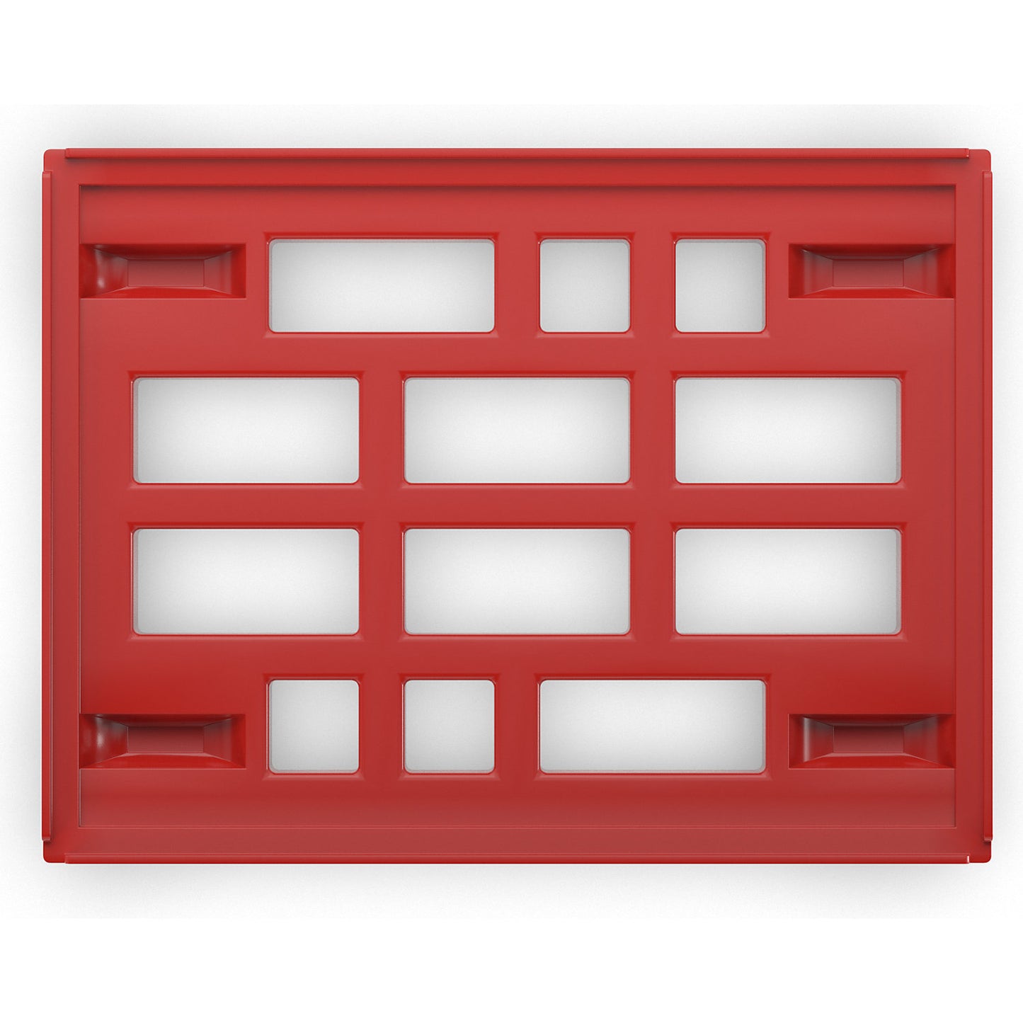 Transport dolly, LxW 814 x 612 mm, made of HDPE, flame red.