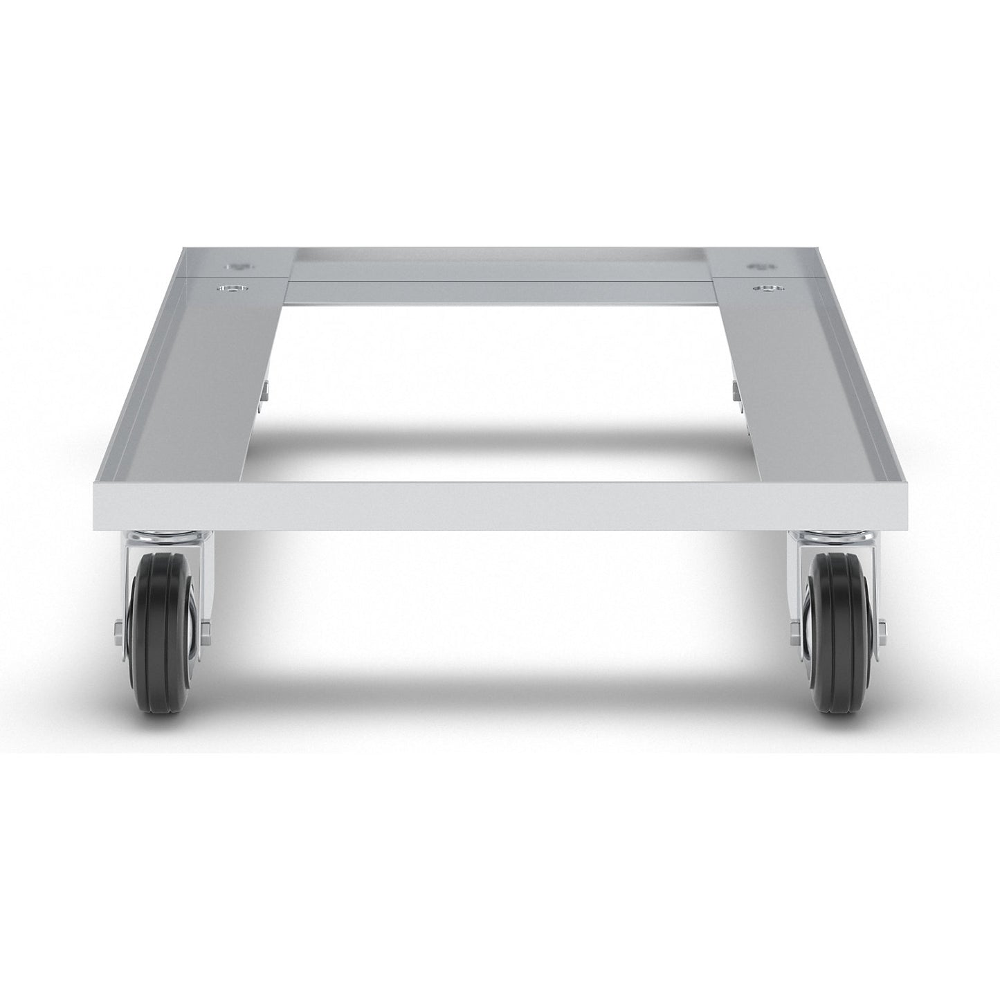 Aluminium dolly, max. load 200 kg, with thread guard, polypropylene wheels, black.
