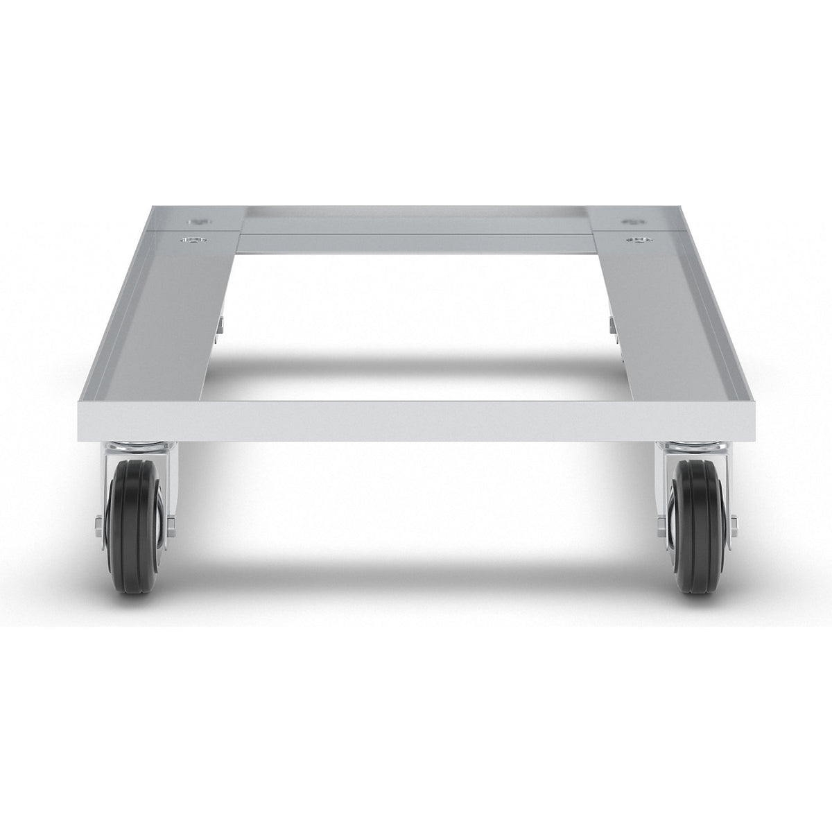Aluminium dolly, max. load 200 kg, with thread guard, polypropylene wheels, black.