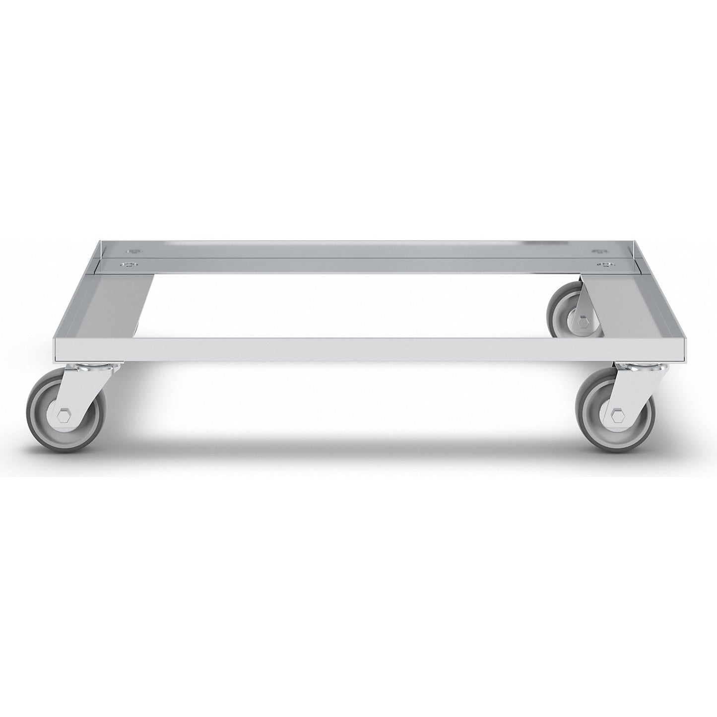 Aluminium dolly, max. load 200 kg, polypropylene wheels, grey.