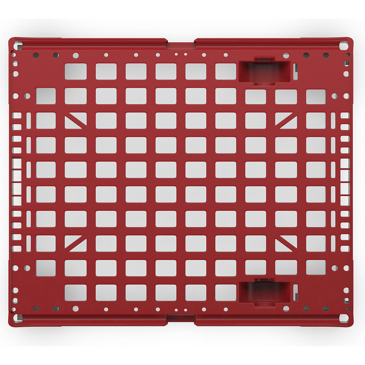 Dolly made of plastic, overall length 682 mm, flame red.