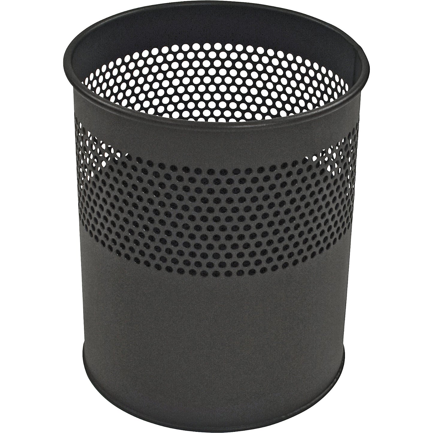 Waste paper bin, round, capacity 10 l, HxØ 275 x 235 mm, black.