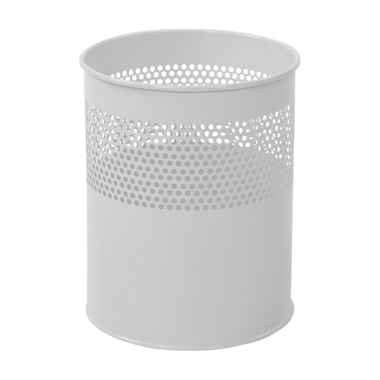 Waste paper bin, round, capacity 15 l, HxØ 320 x 260 mm, white.
