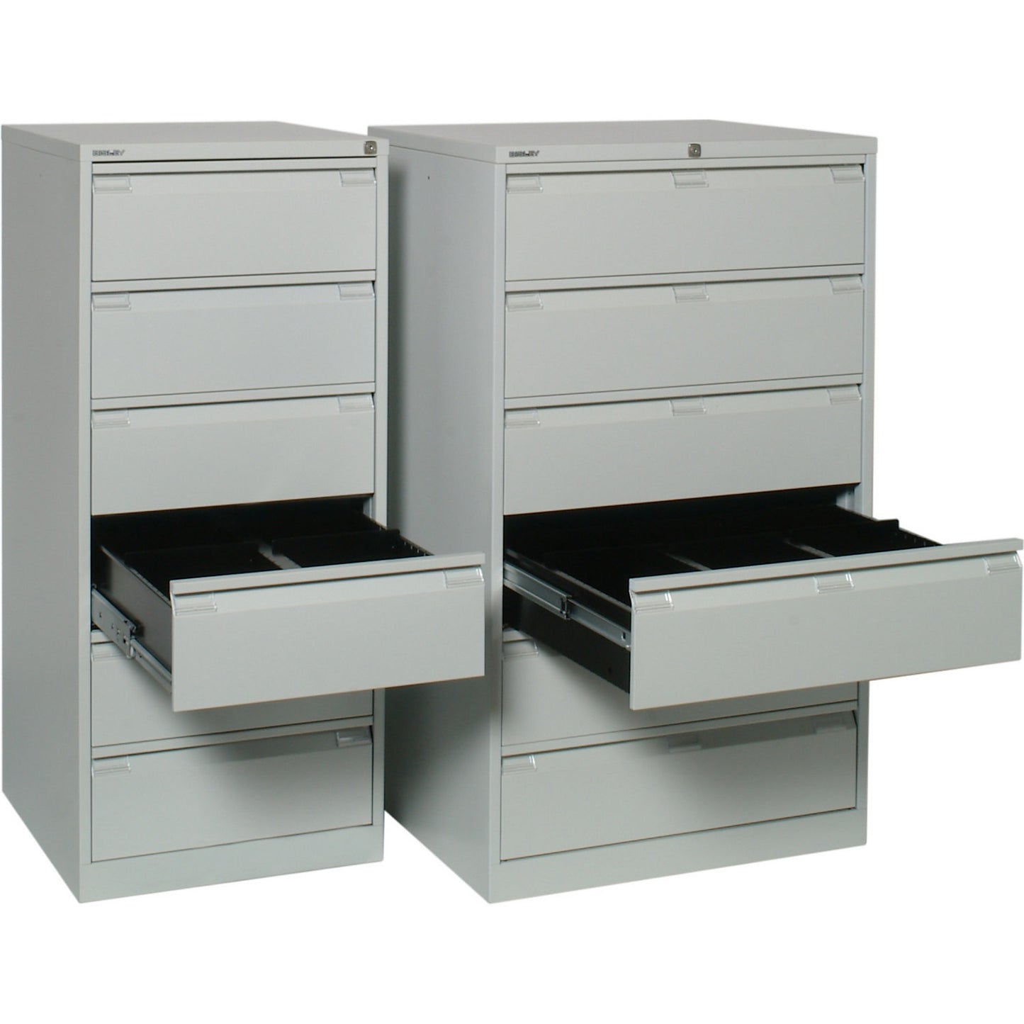 Card file cabinet, triple track, A5, 6 drawers, pure white.