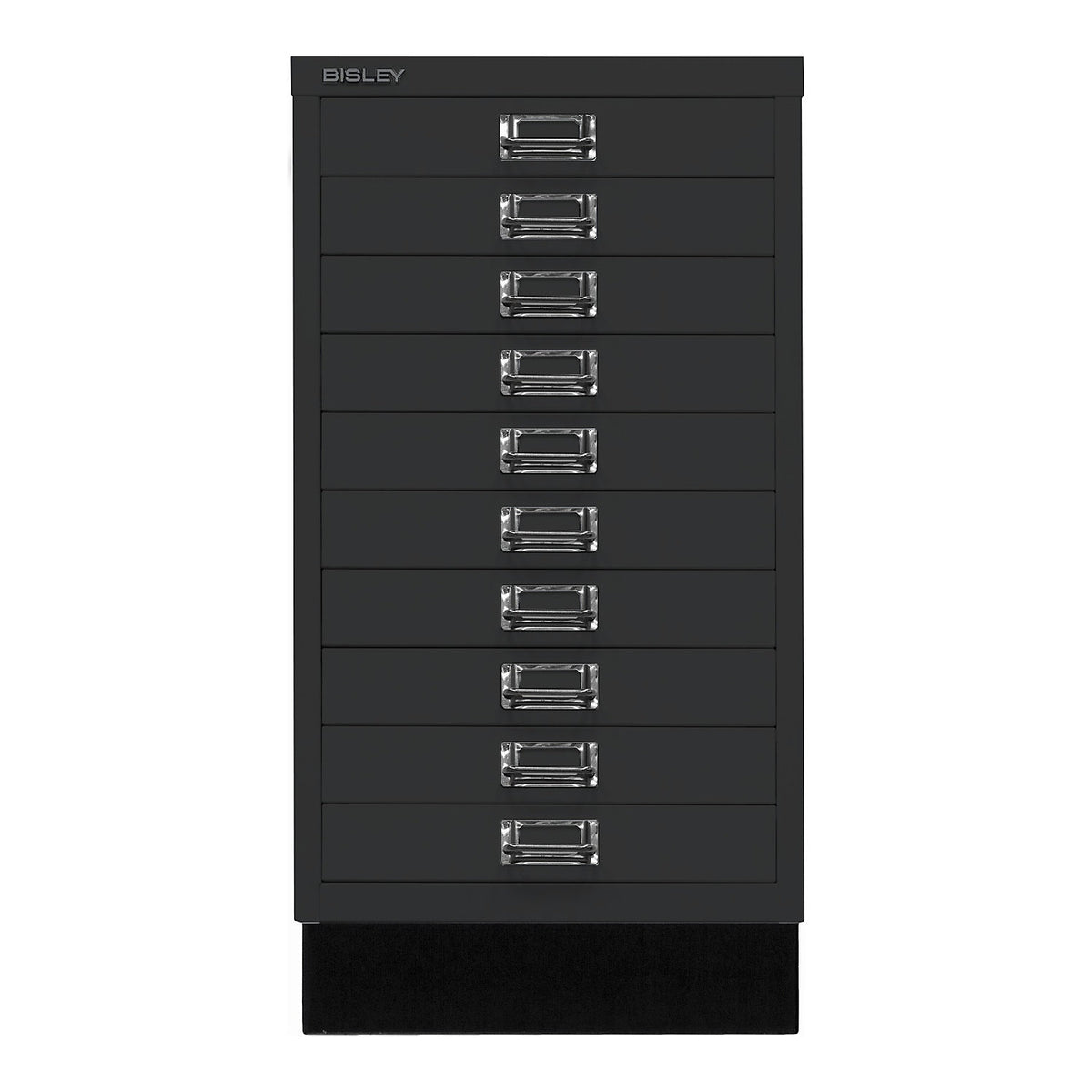 MultiDrawer™ 29 series, with plinth, A3, 10 drawers, black.