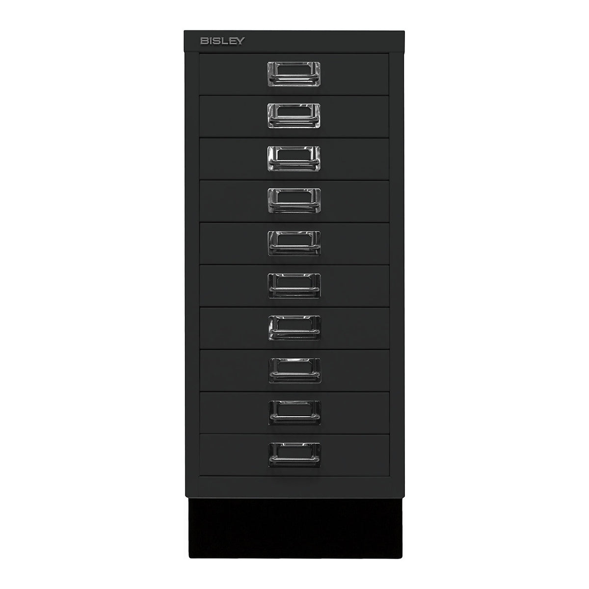 MultiDrawer™ 29 series, with plinth, A4, 10 drawers, black.
