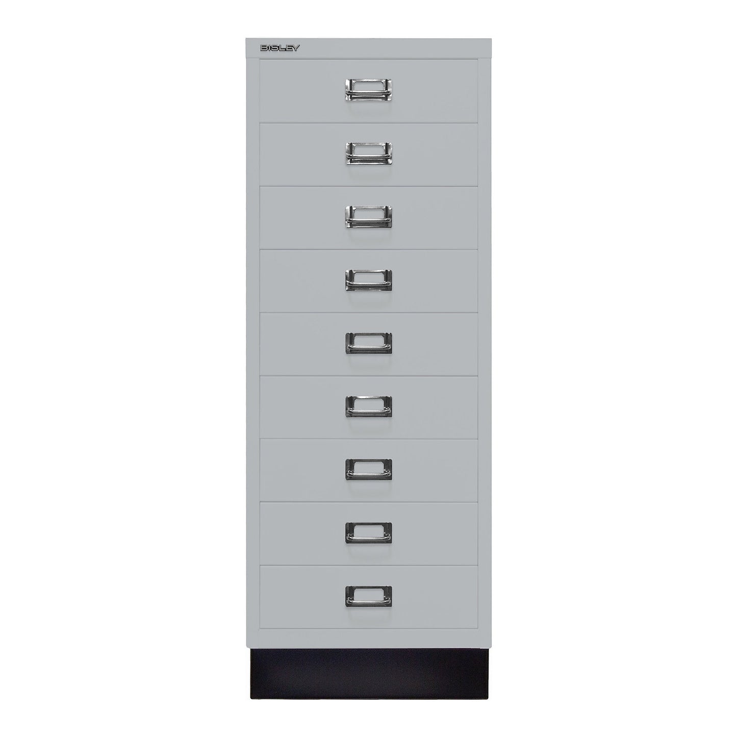 MultiDrawer™ 39 series, with plinth, A3, 9 drawers, silver, black.