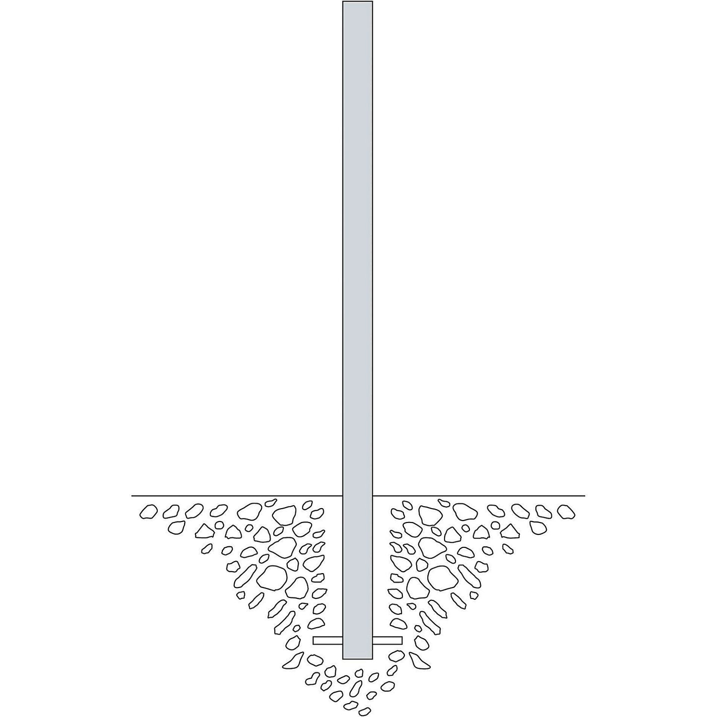 Bollard Morion, for setting in concrete, Ø 60 mm, hot dip galvanised, 2 eyelets.