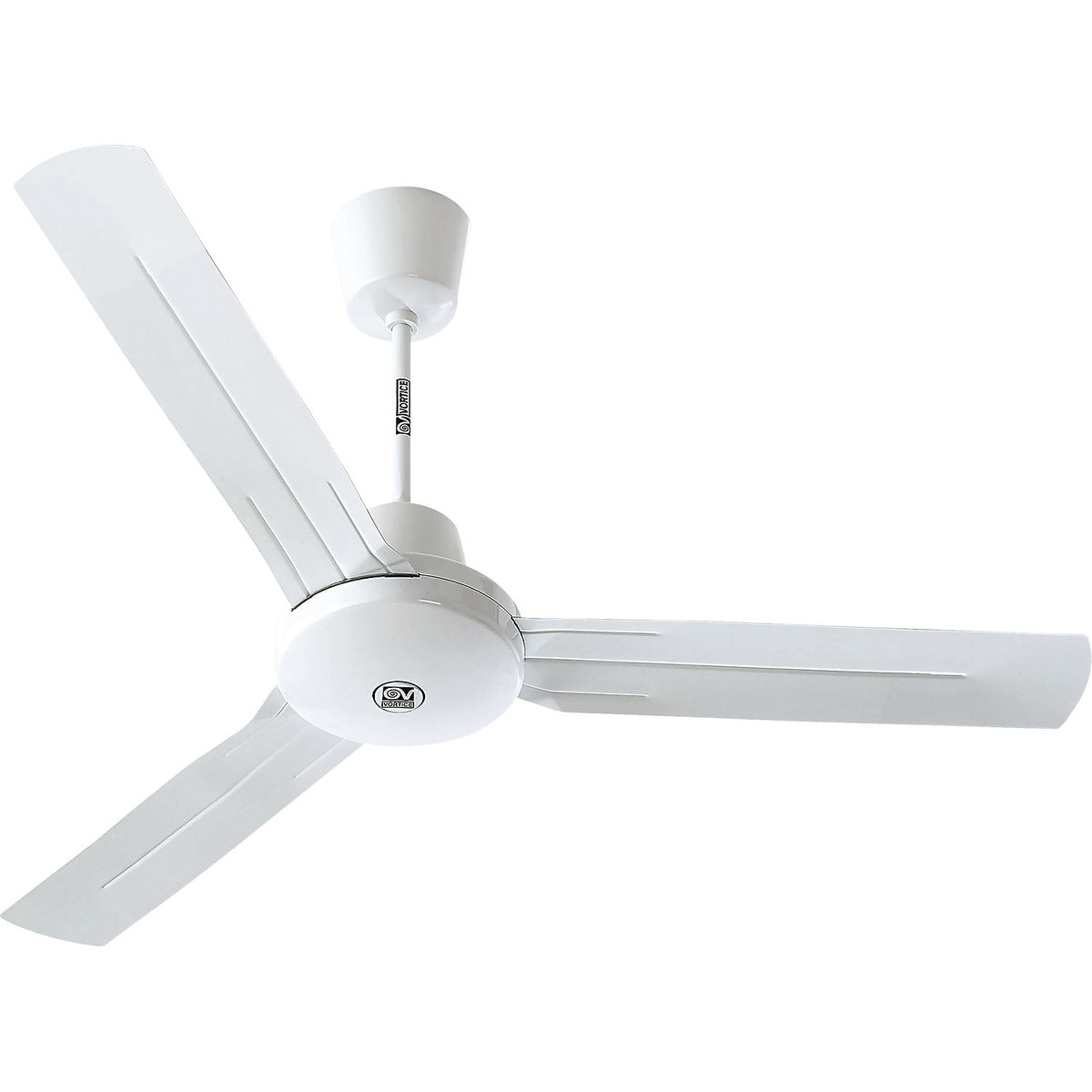 TROPICAL ceiling fan, rotor blade Ø 1420 mm, painted light grey / painted white.