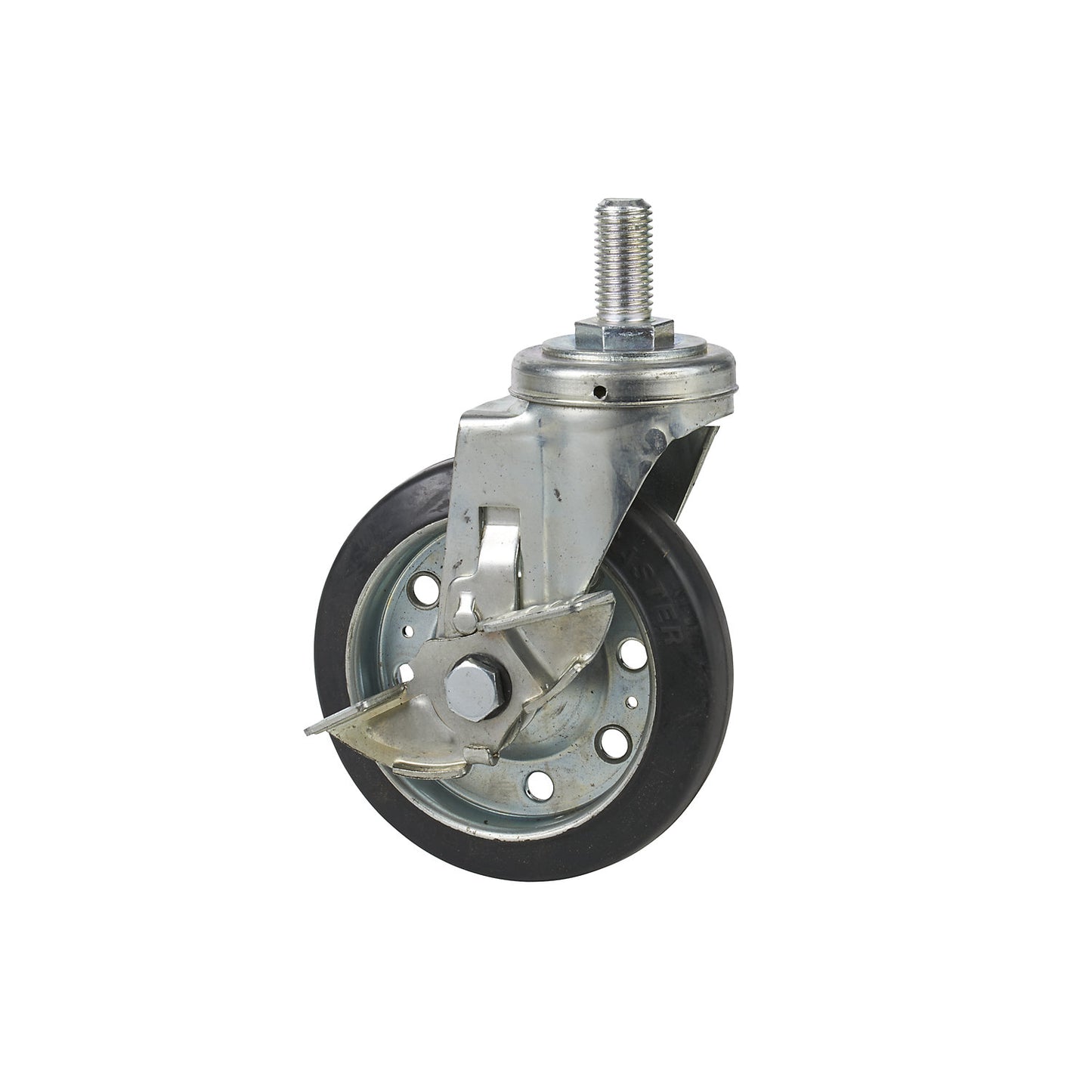 Swivel castor, with threaded pin and stop, Ø 150 x 40 mm.