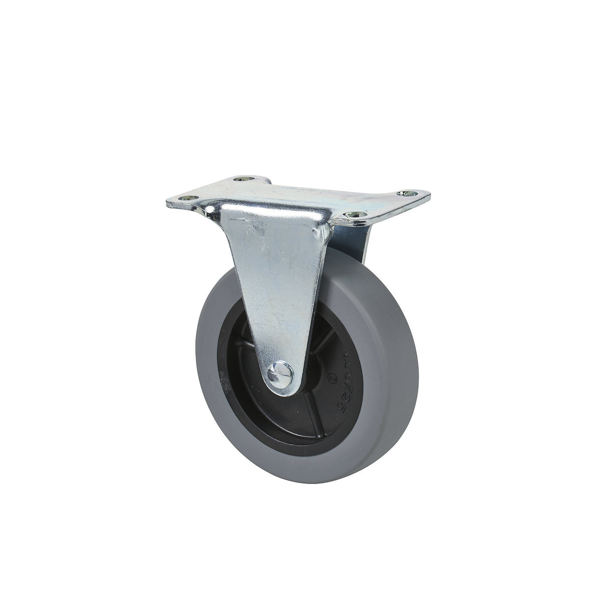 Fixed castor for aluminium platform truck, Ø 100 x 25 mm, for model EX-1A.