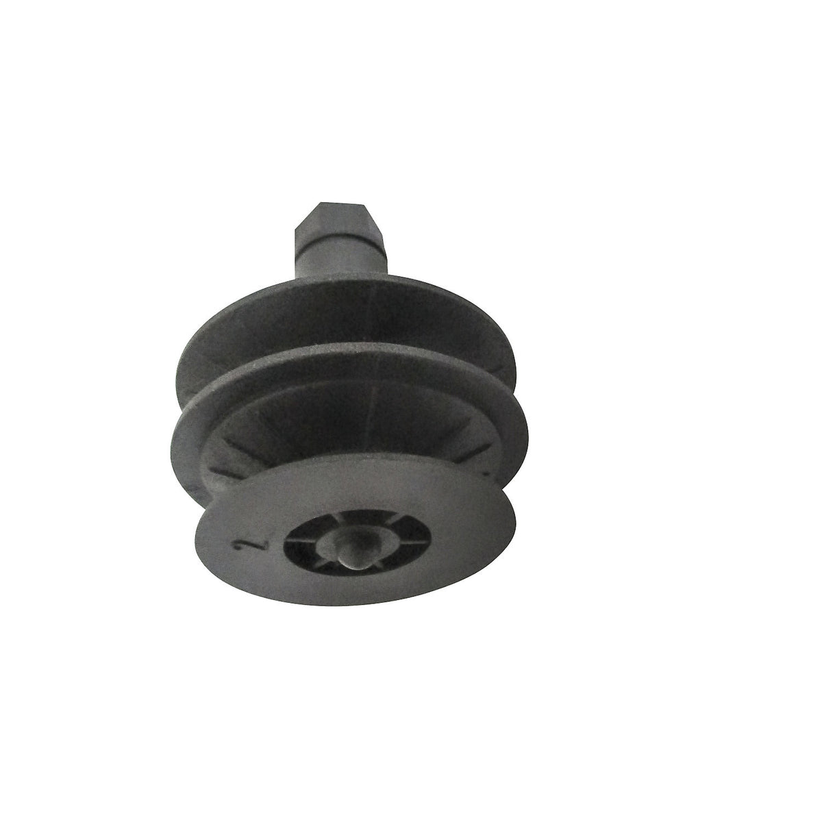 Pulley, rubber, black.