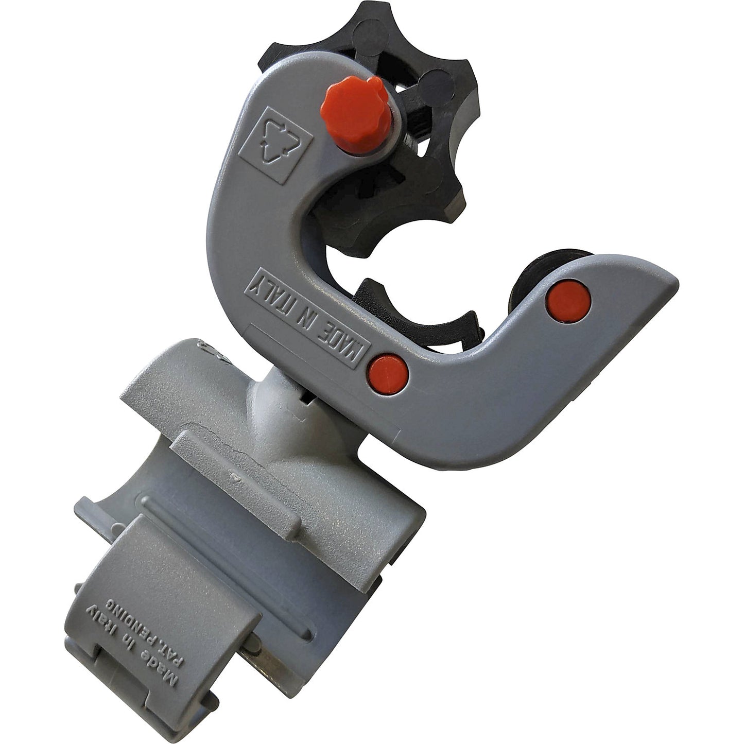 Handle holder for cleaning trolleys, plastic, grey.