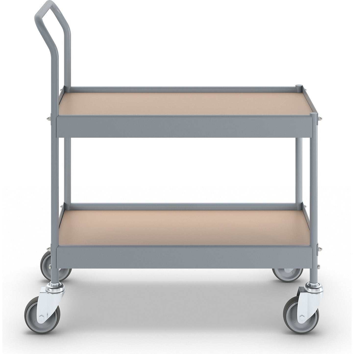 Table trolley, LxWxH 720 x 380 x 855 mm, with 4 swivel castors, wheel Ø 100 mm.
