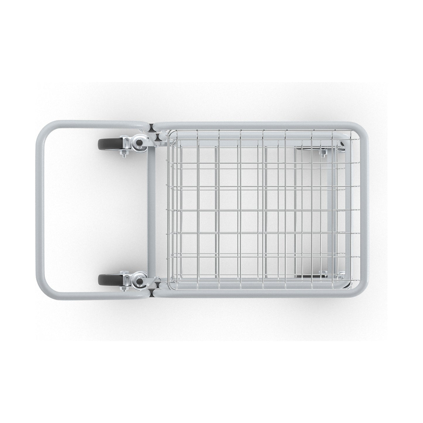 KOMPAKT office trolley, frame colour silver grey, 4 swivel castors, wheel Ø 125 mm.