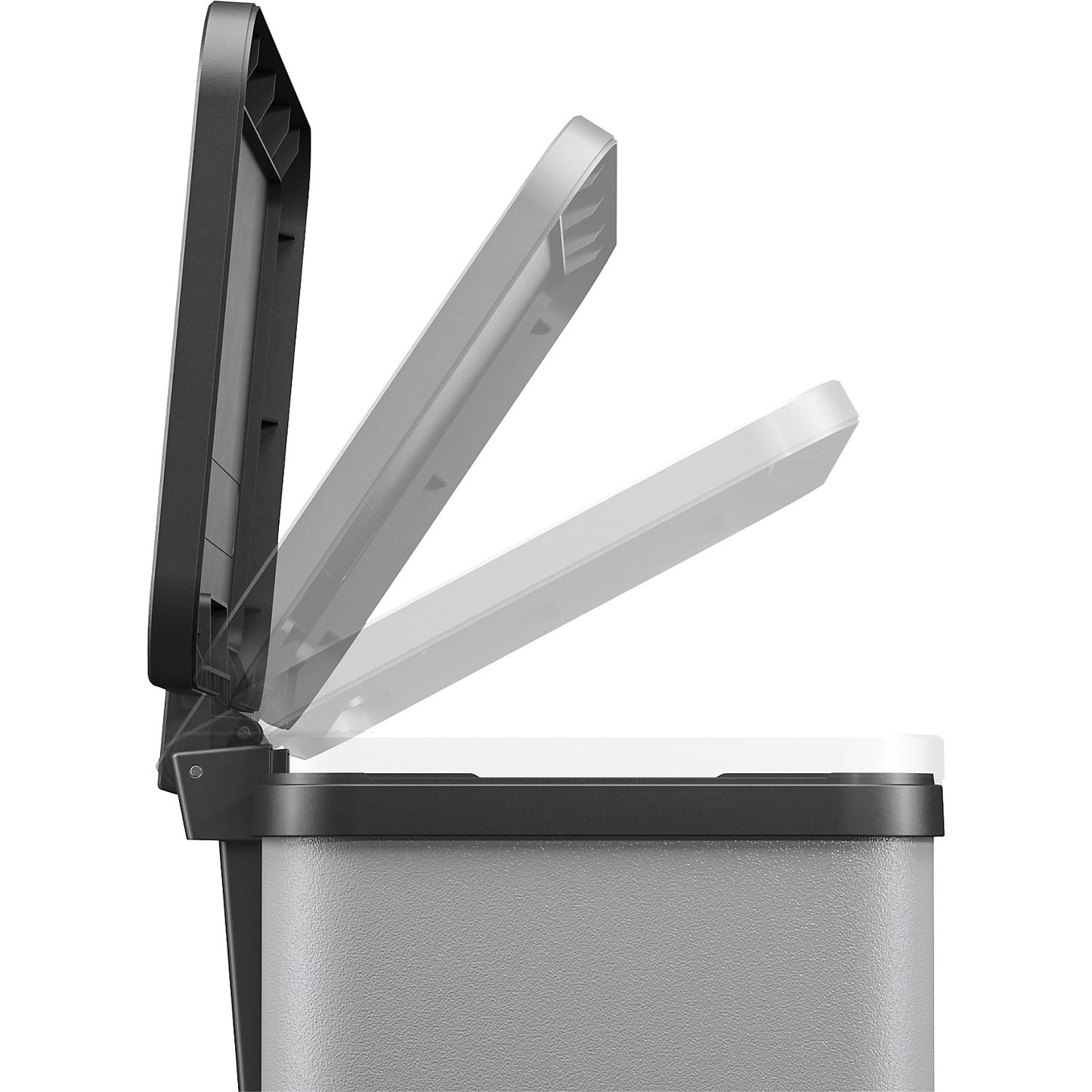 Eco waste collector with pedal, uno Plus M, capacity 17 l, light grey.