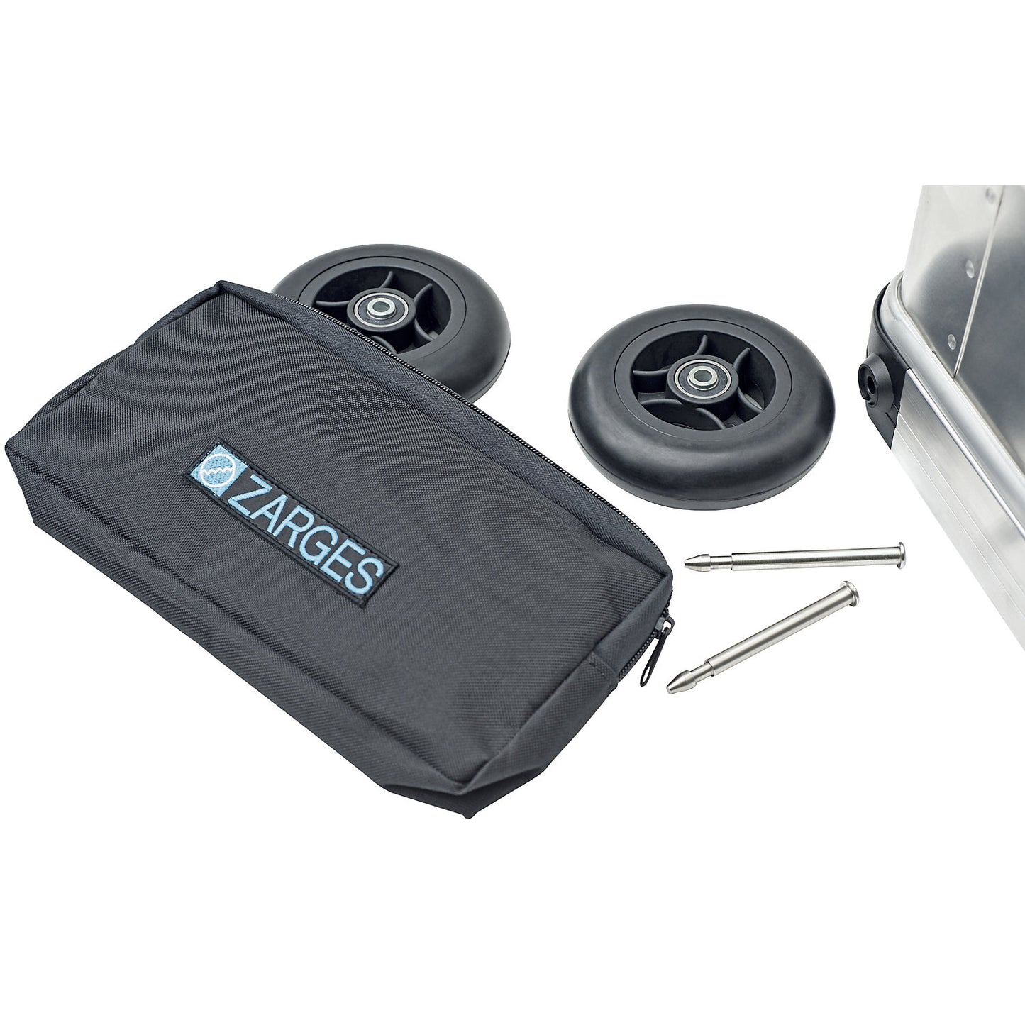 Castor set, with solid rubber tyres, wheel Ø 125 mm.