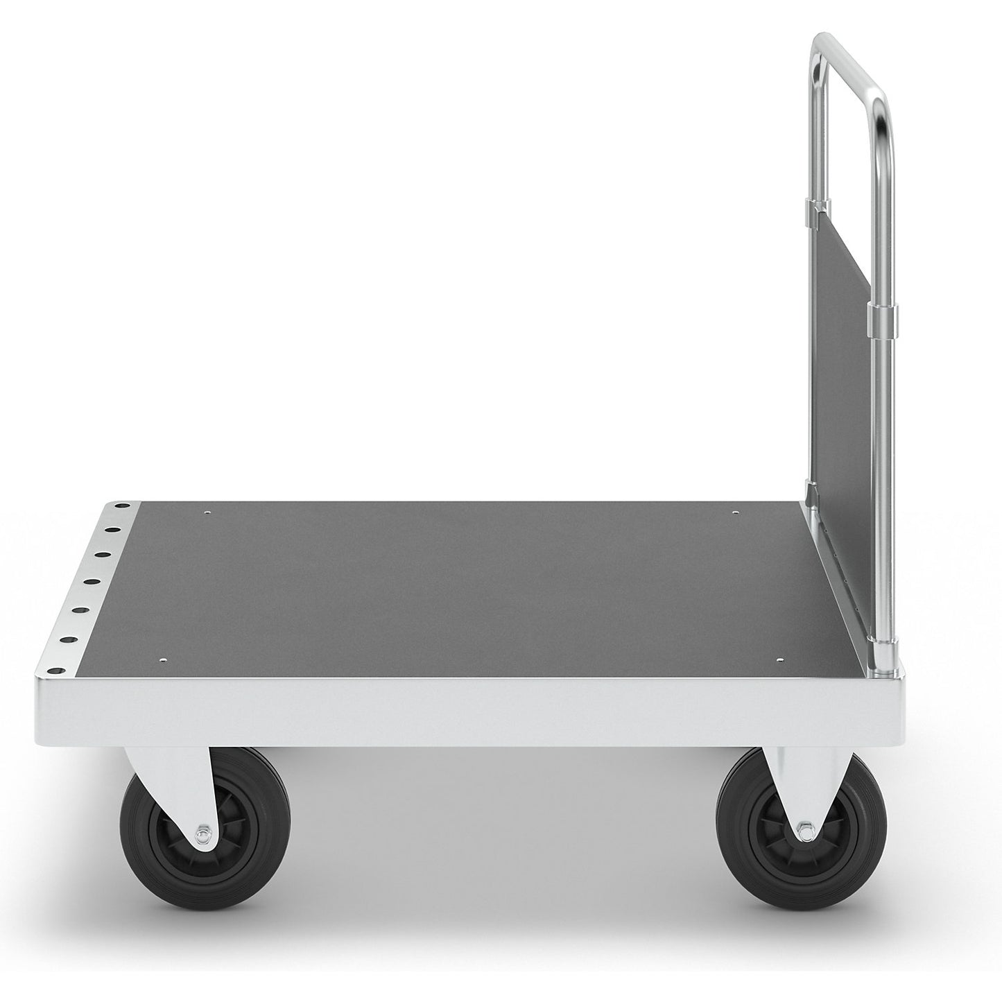 JUMBO zinc plated platform truck, with 1 end panel, length 1000 mm.