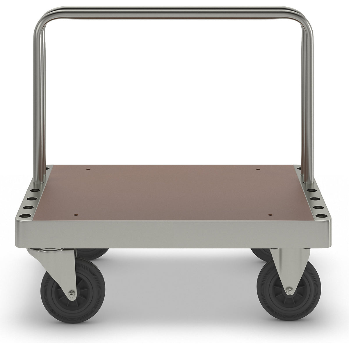 Zinc plated panel trolley, LxWxH 900 x 600 x 960 mm, without stops.