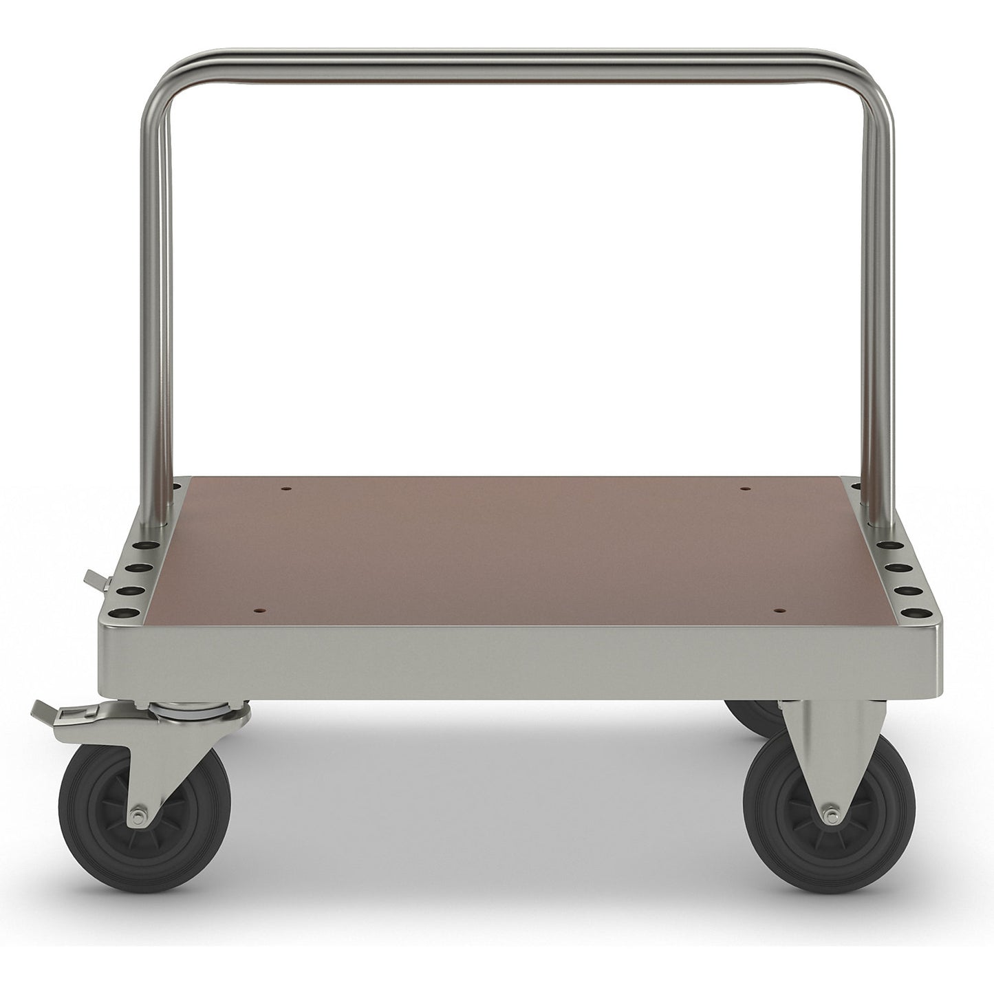 Zinc plated panel trolley, LxWxH 900 x 600 x 960 mm, with stops.