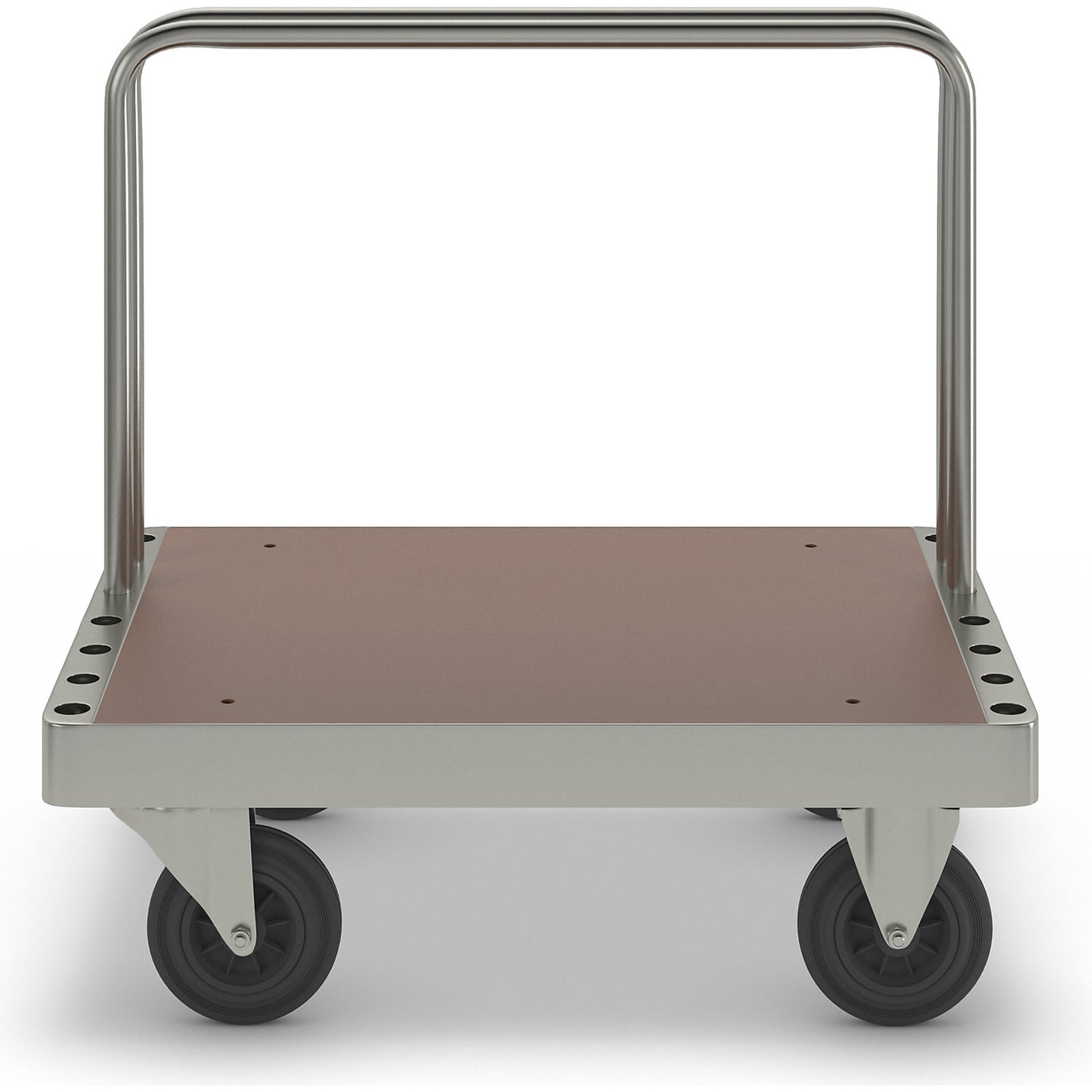 Zinc plated panel trolley, LxWxH 1000 x 700 x 960 mm, without stops.