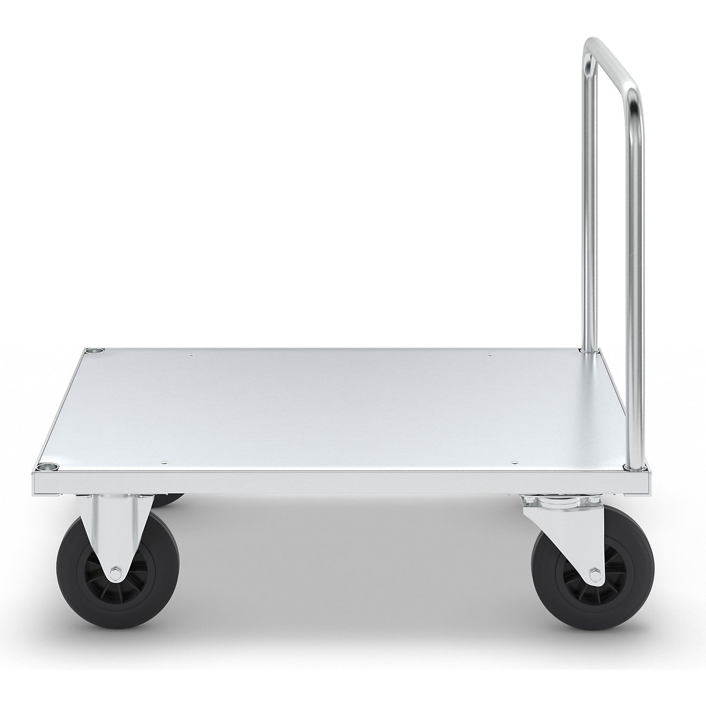 Platform truck max. load 500 kg, with 1 push handle, LxWxH 1000 x 700 x 900 mm, without stop.