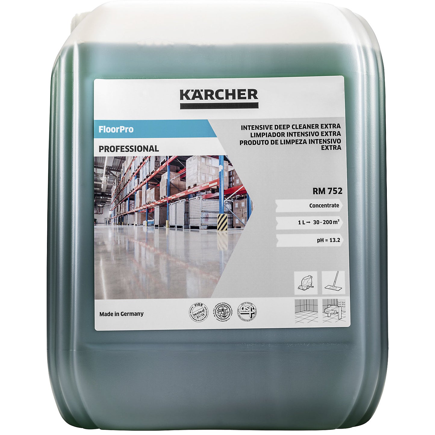 RM 752 floor cleaner, capacity 10 l, for floor cleaning.