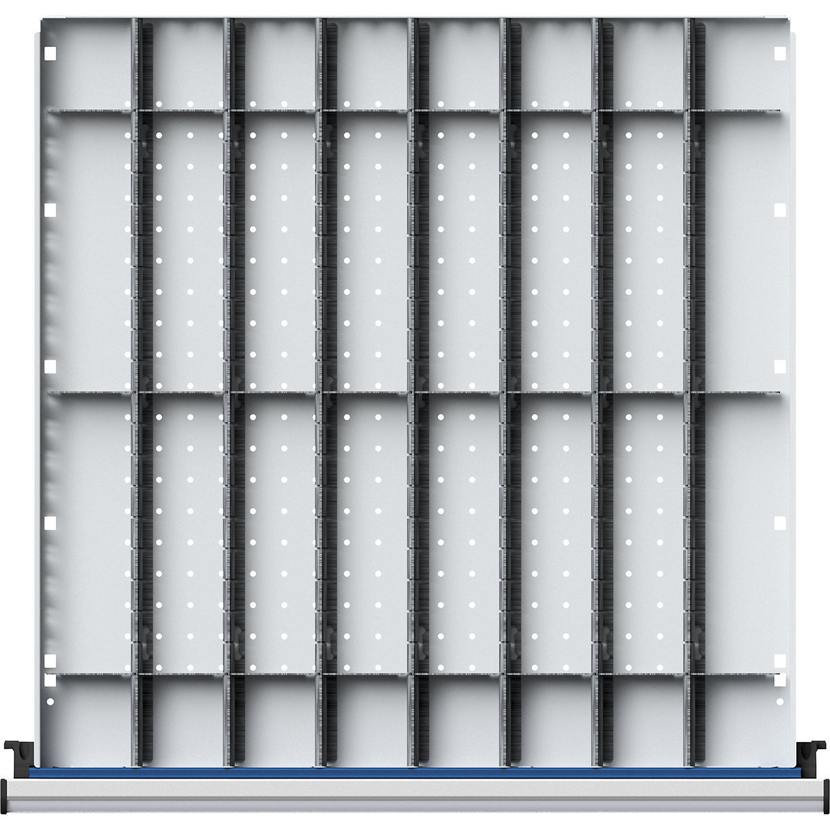Divider set for drawer WxD 600 x 600 mm, ⅛ division, for front height 90 - 150 mm.