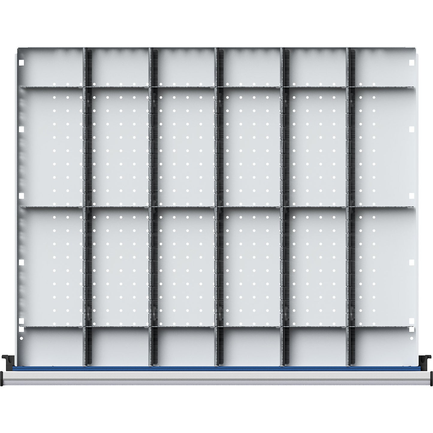 Divider set for drawer WxD 750 x 600 mm, ⅙ division, for front height 90 - 150 mm.