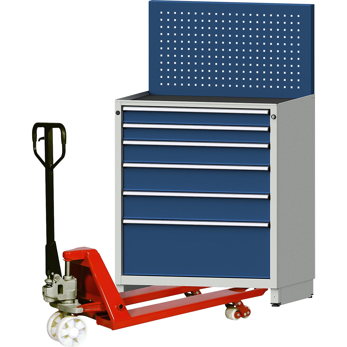Forklift plinth, for drawer cupboard WxD 910 x 675 mm, width 910 mm.