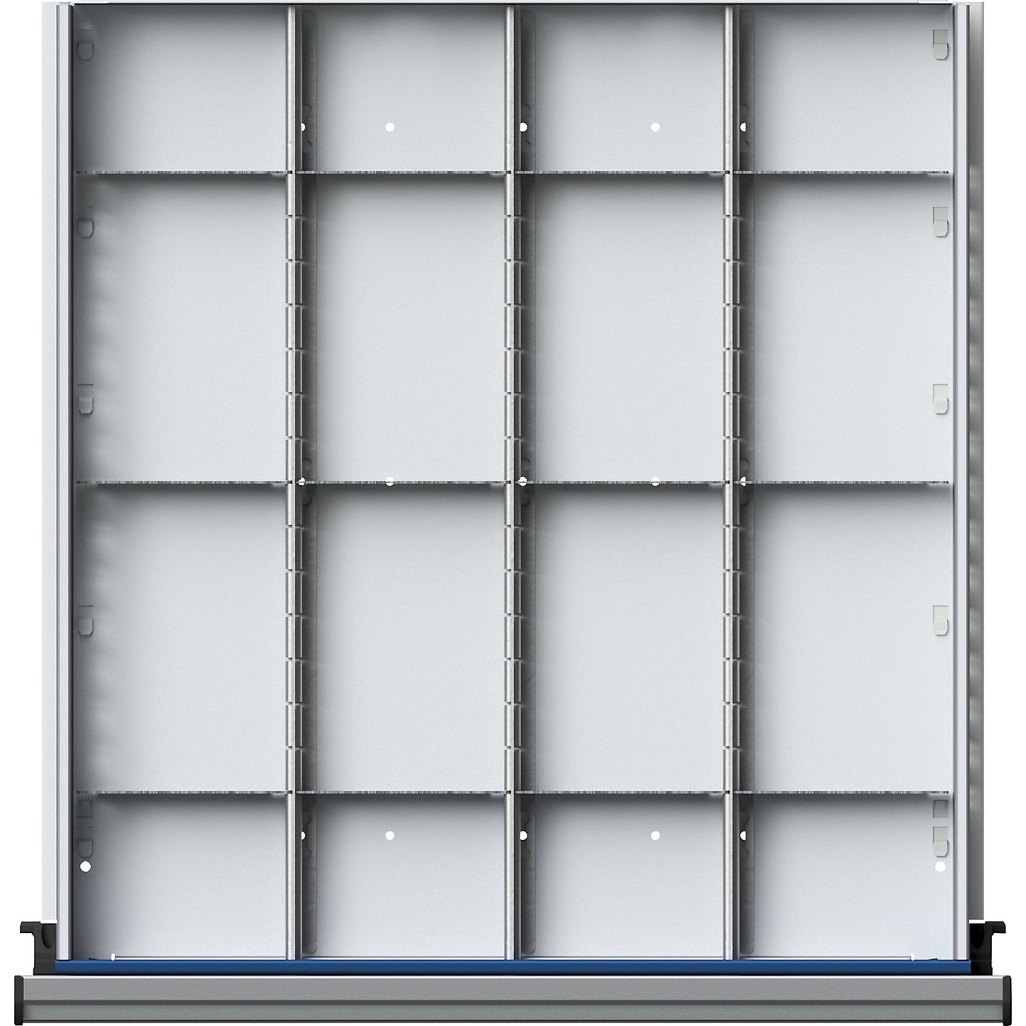 Divider for drawer WxD 500 x 540 mm, ¼ division, for drawer height 90 - 150 mm.