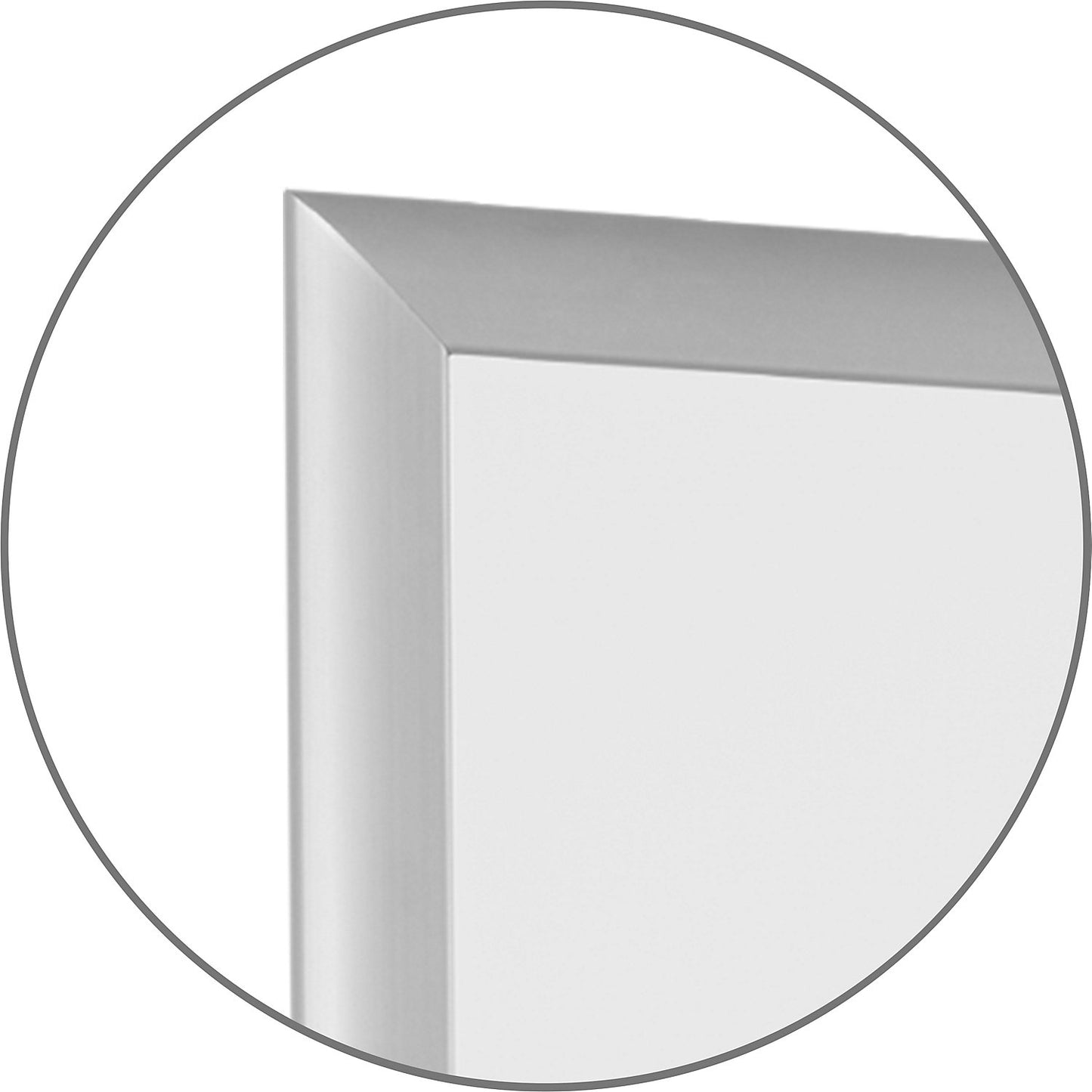 Notice board, for 2 x A4, pure white.