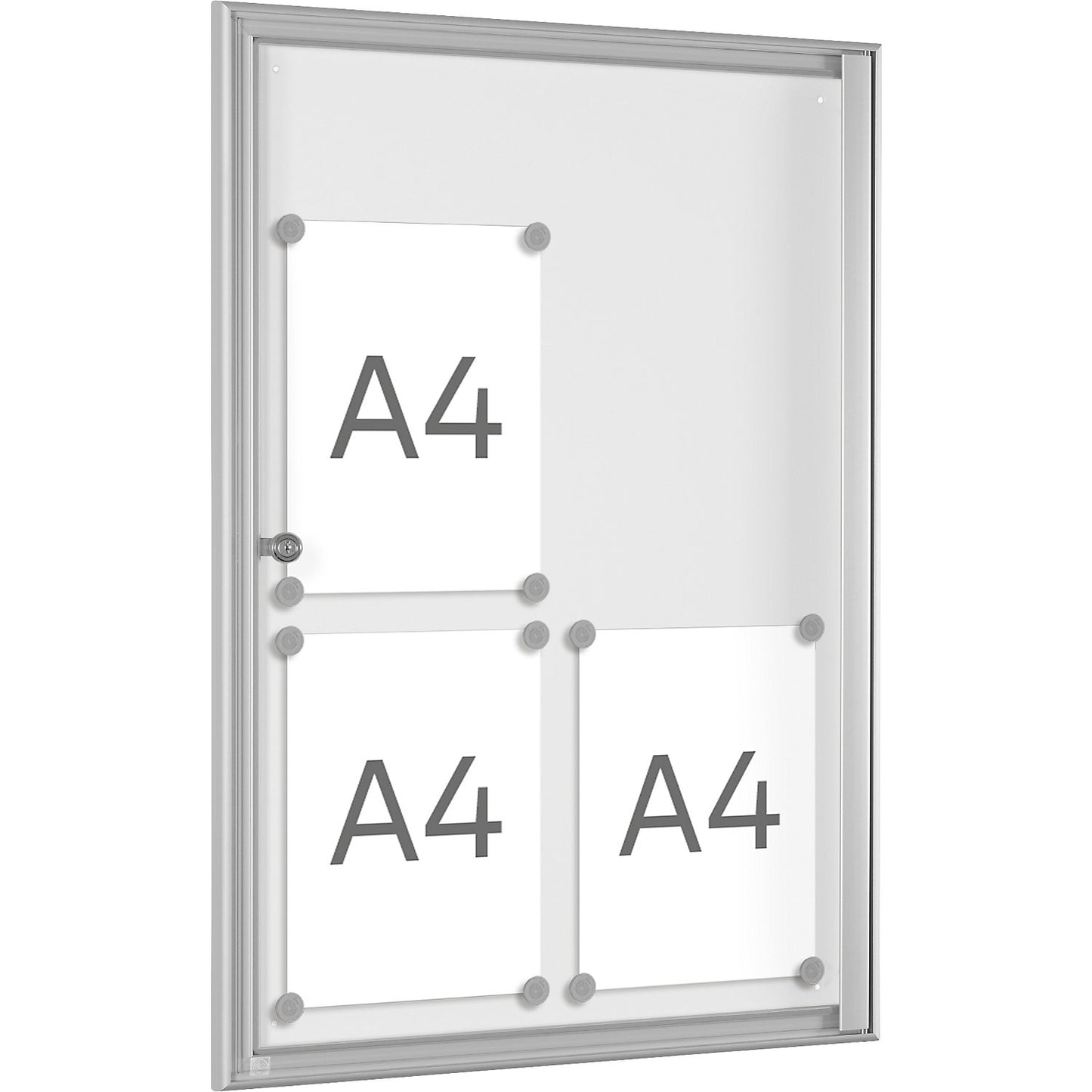 BASIC display case, for 4 x A4, pure white.