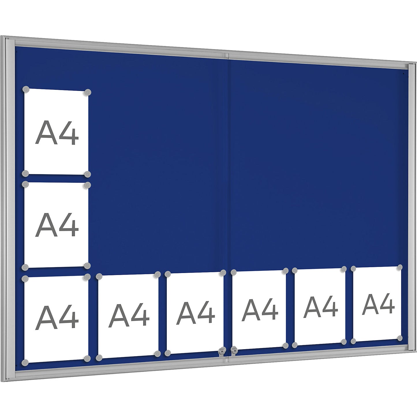 BASIC display case, for 18 x A4, gentian blue.