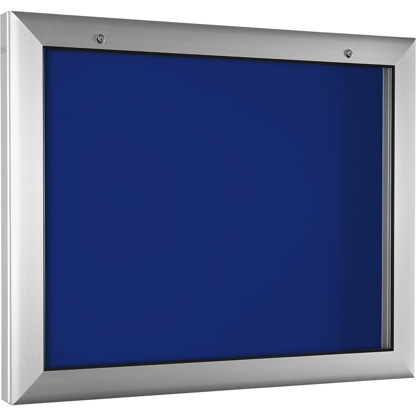 Display case, for 8 x A4, gentian blue, opens 180° downwards.