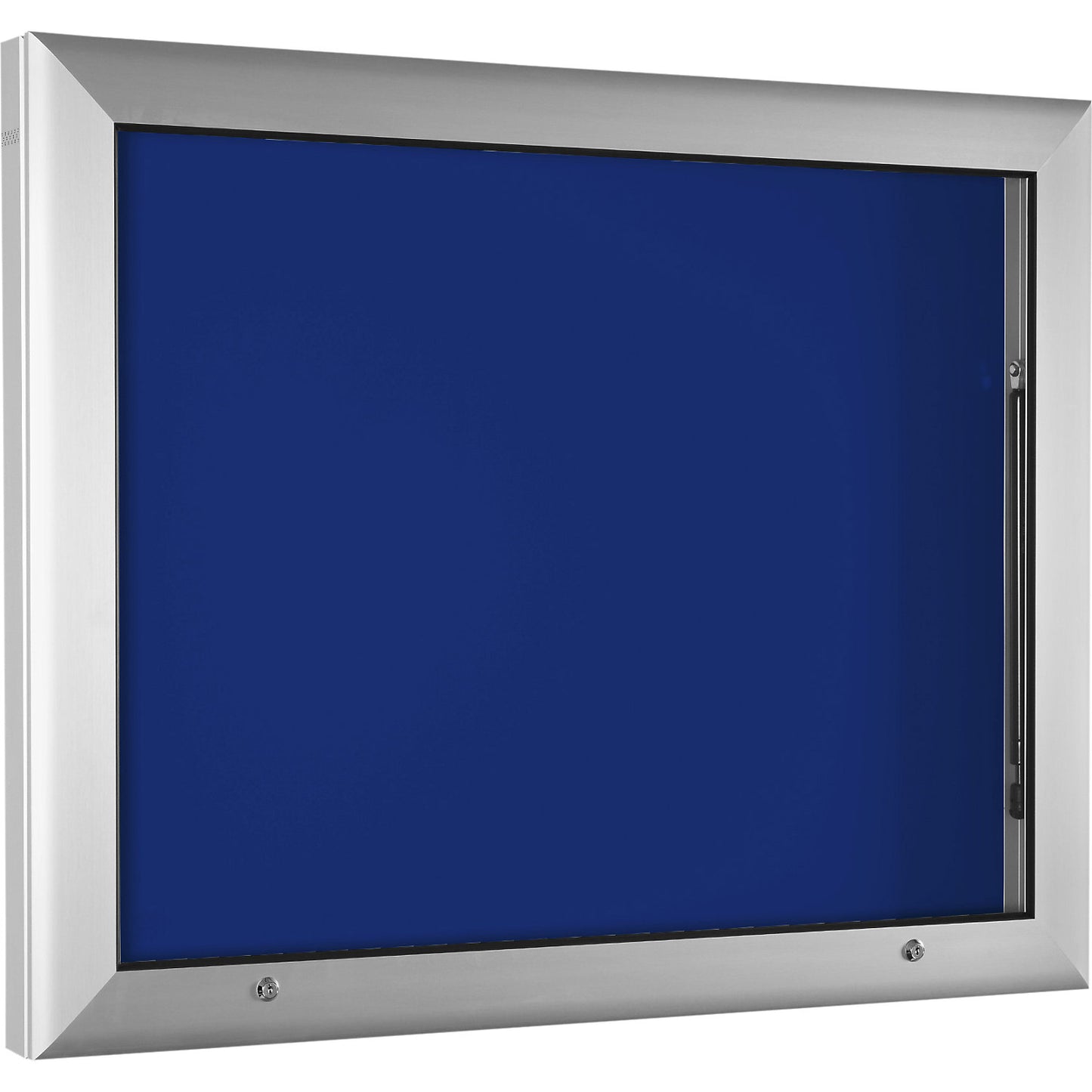 Display case, for 8 x A4, gentian blue, opens 90° upwards.