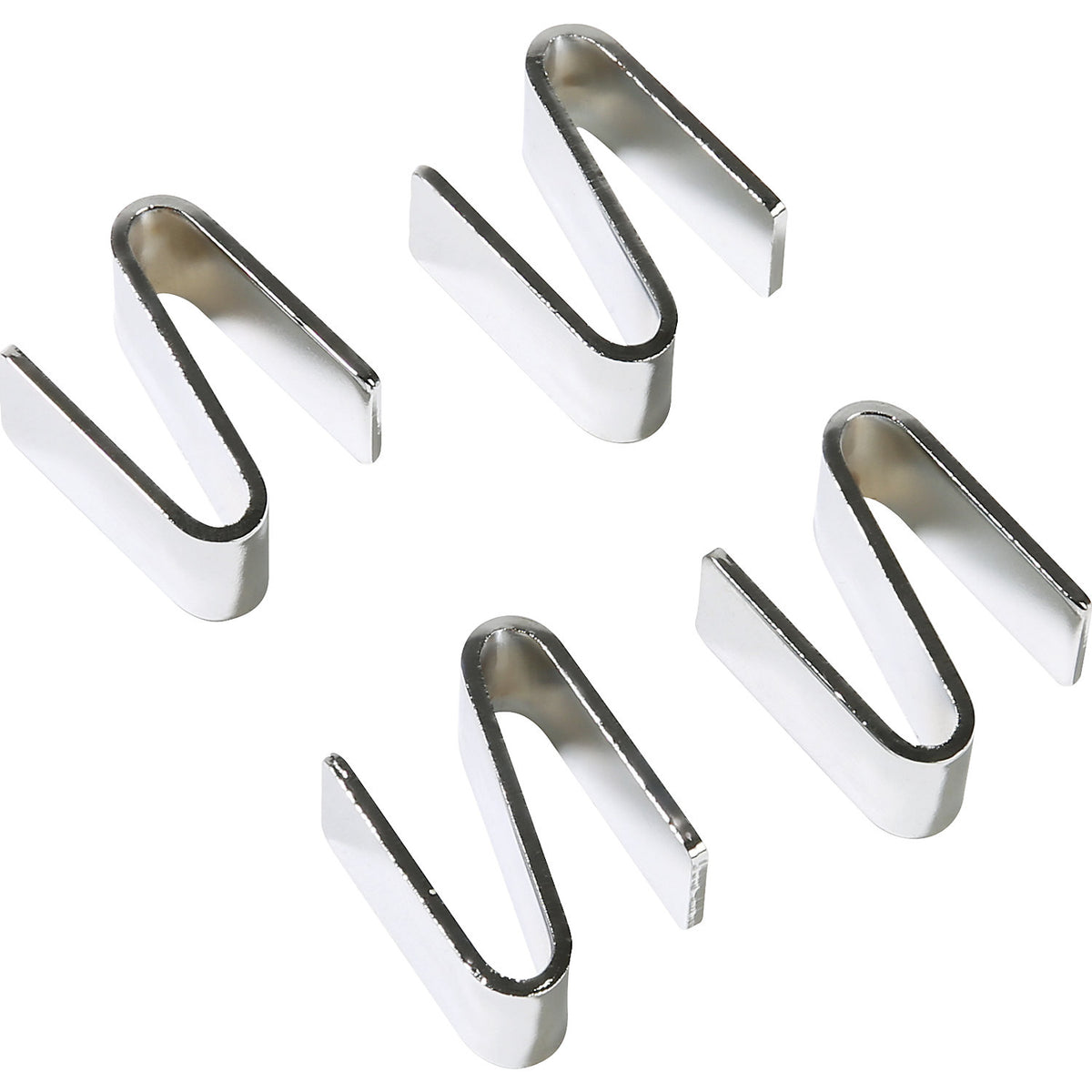 Set of S hooks, for wire mesh table trolleys, metal.