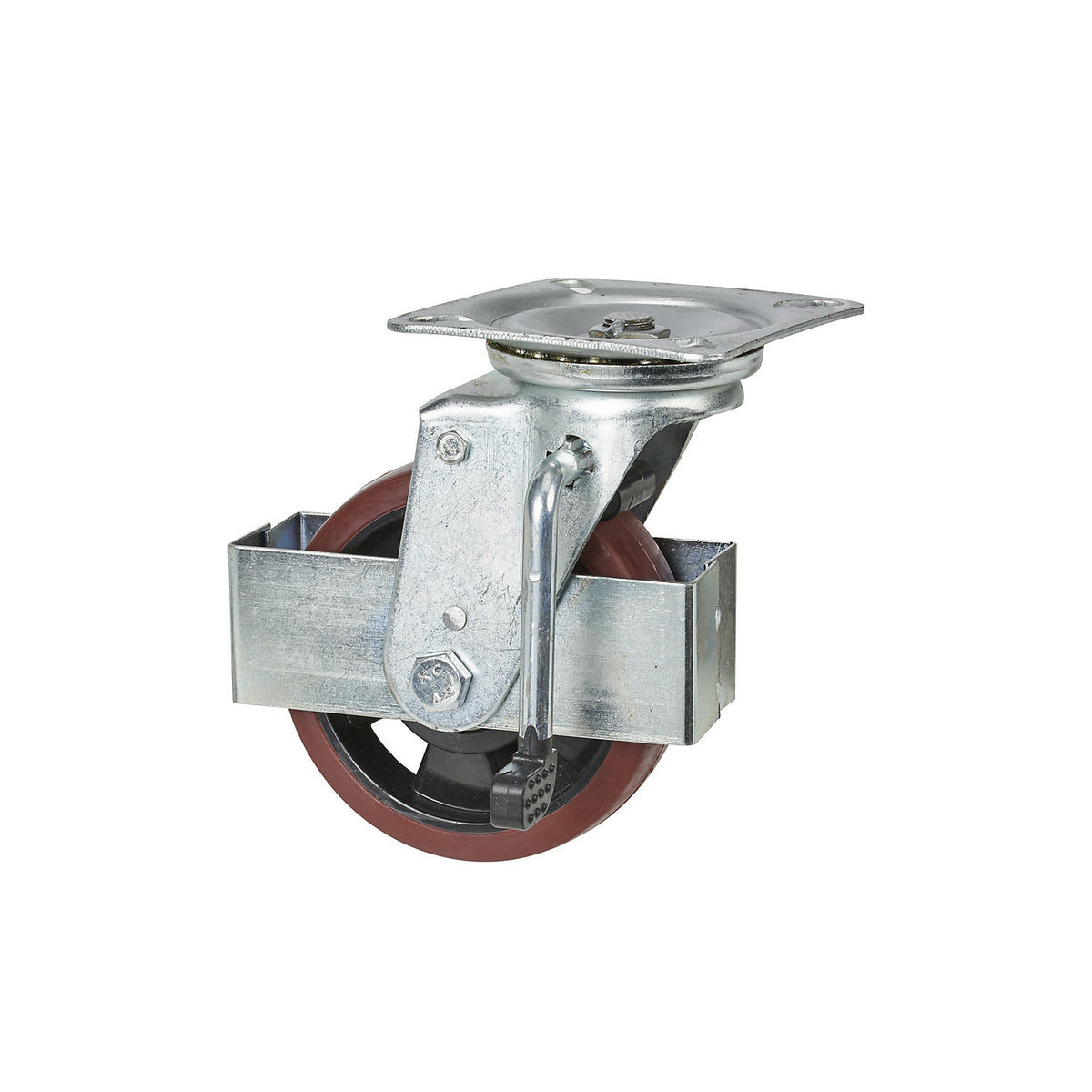 Spare wheel, Ø 125 x 32 mm, old version, swivel castor with wheel stop.