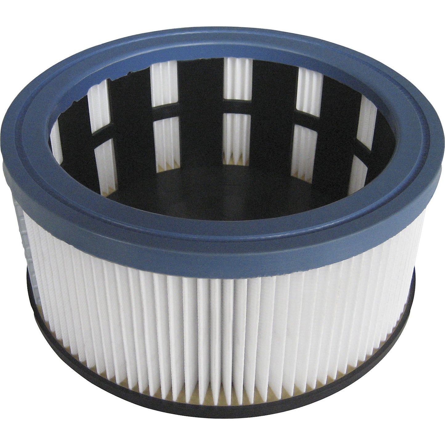 Concertina filter cartridge, with approx. 3600 cm² polyester filter surface, for professional vacuum cleaners.