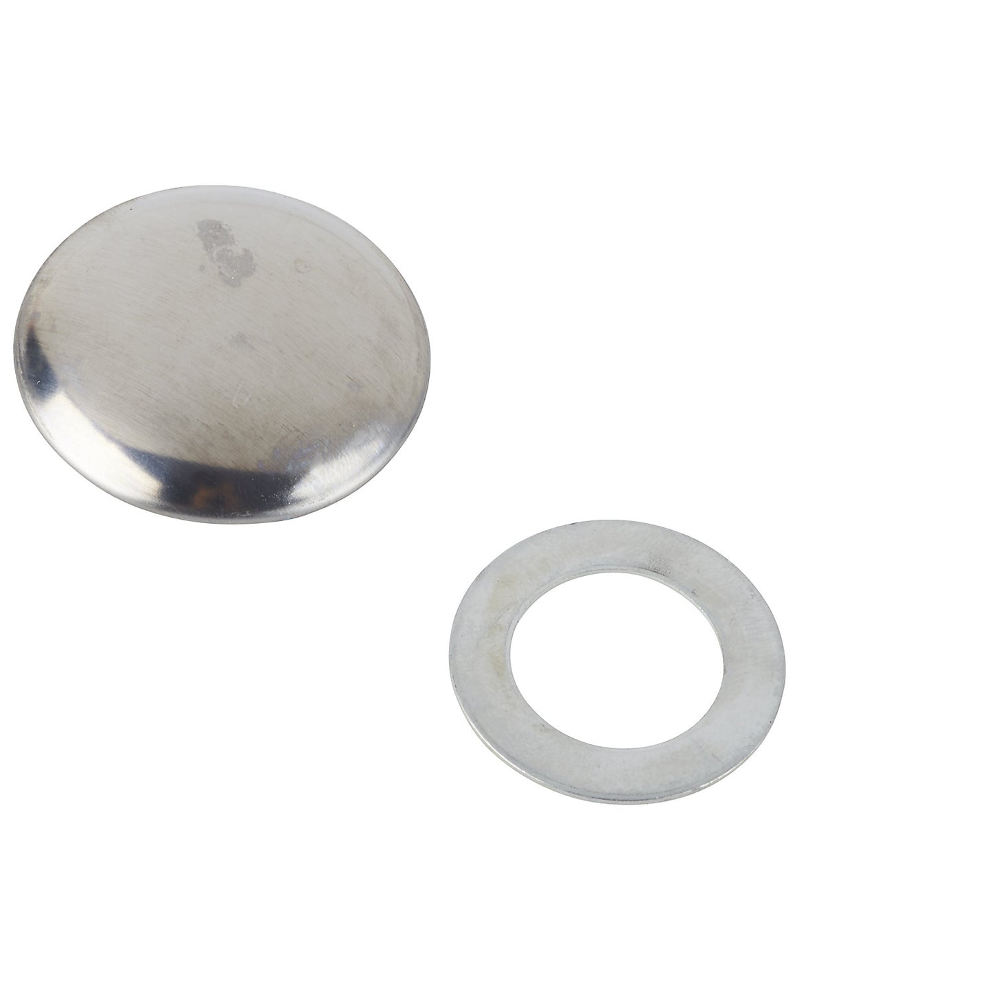 Mounting set for wheel, for aluminium sack truck, consisting of a cover cap and disc.