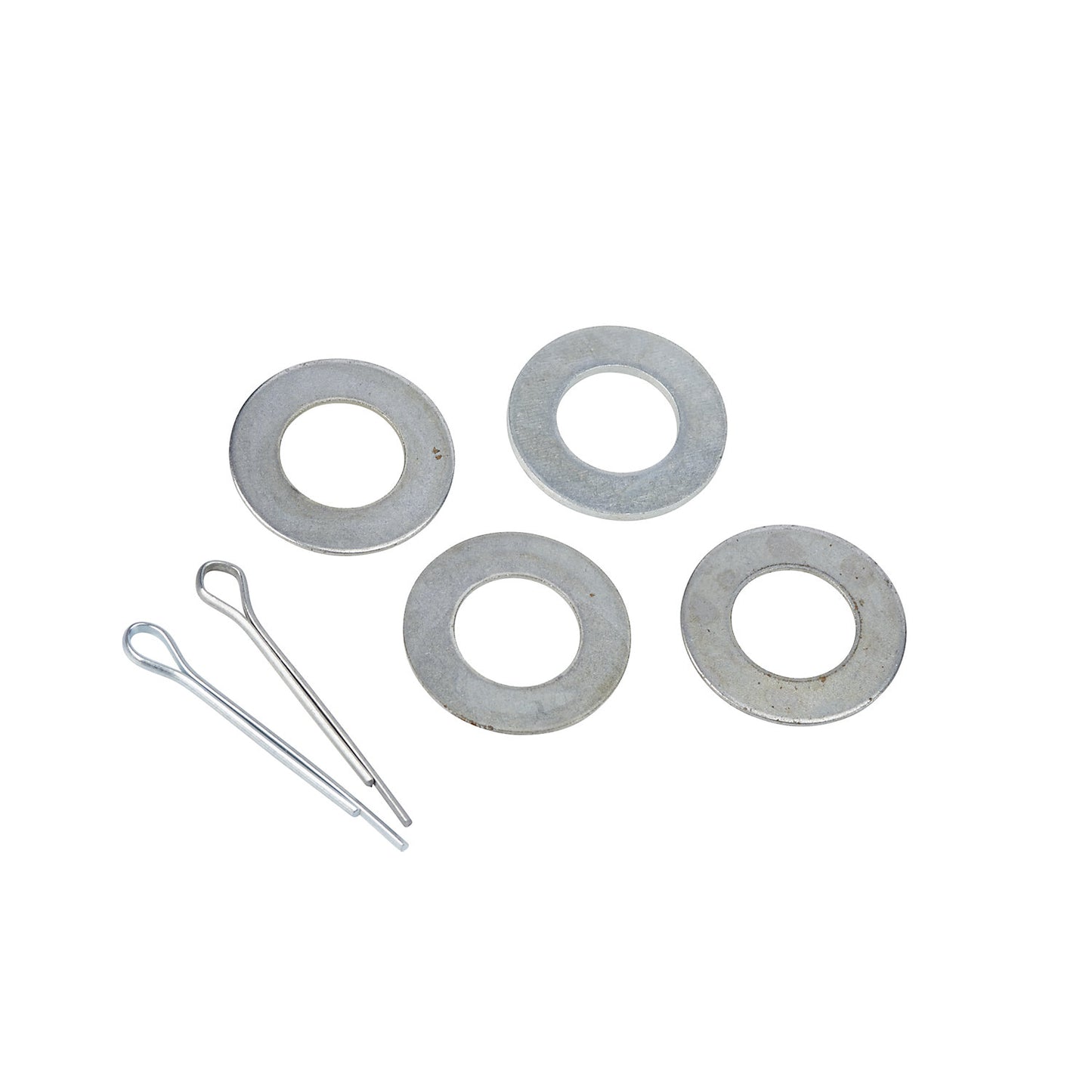 Mounting set for wheel holder, for star wheel, part C+D, consisting of disc and splint.