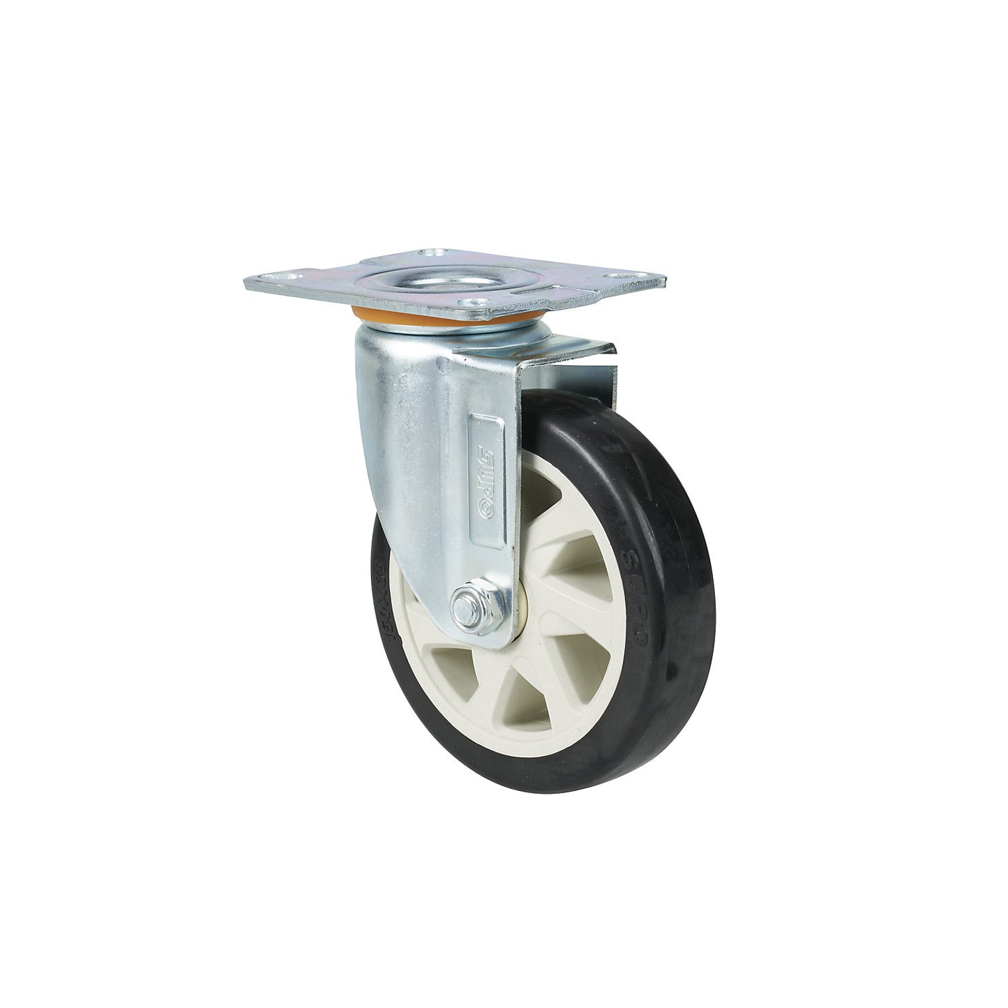 Swivel castor for mesh trolley HG-313, polyurethane, Ø 150 x 38 mm.