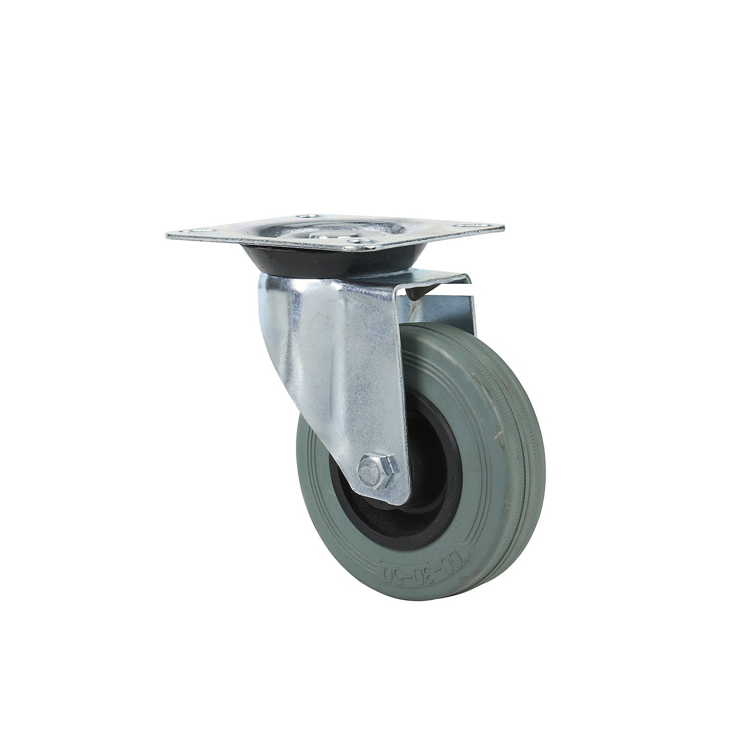 Swivel castor, grey/black, for platform trucks.